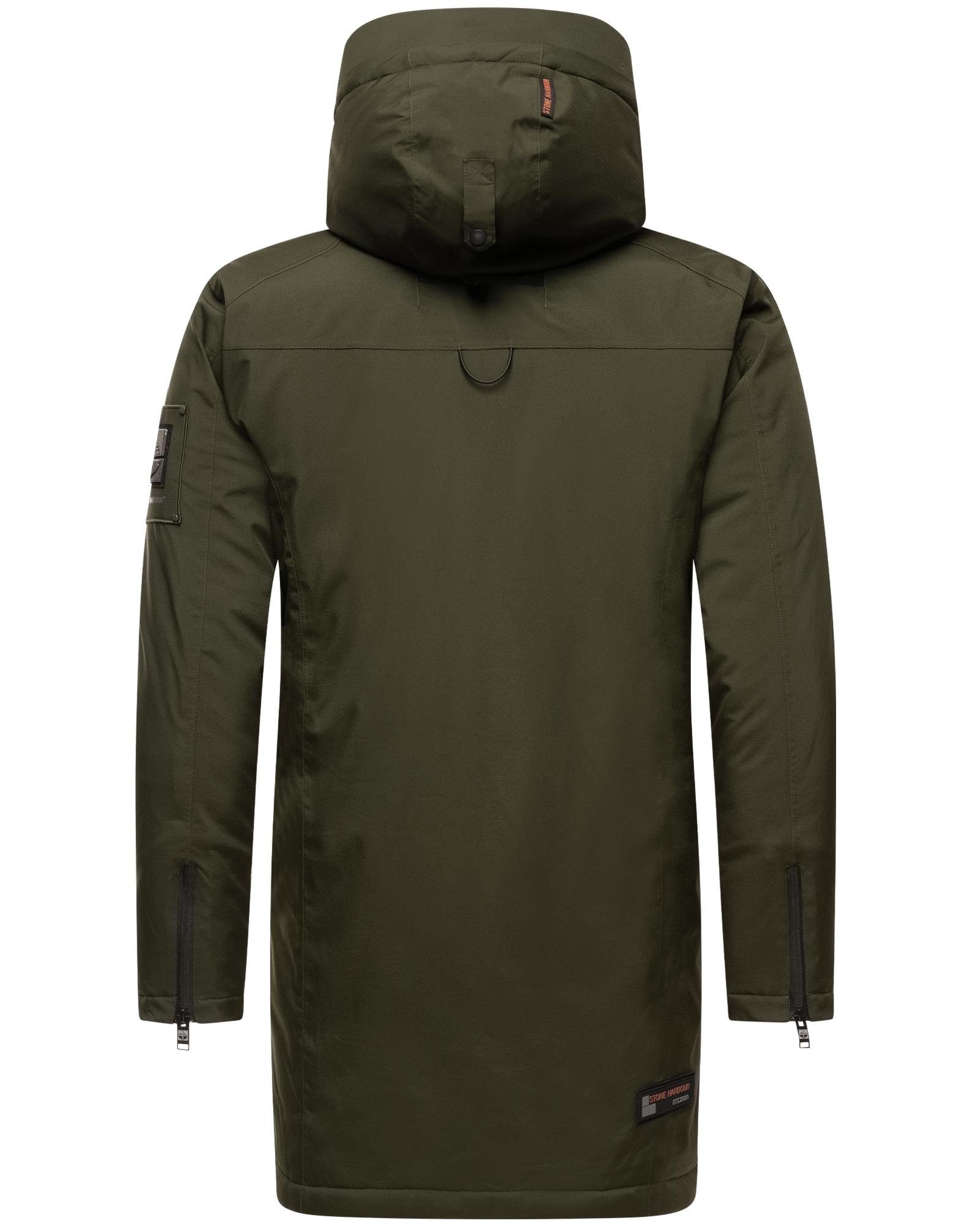 Stone Harbour Wintermantel Ragaan modischer Herren Winterparka mit Teddyfell Futter