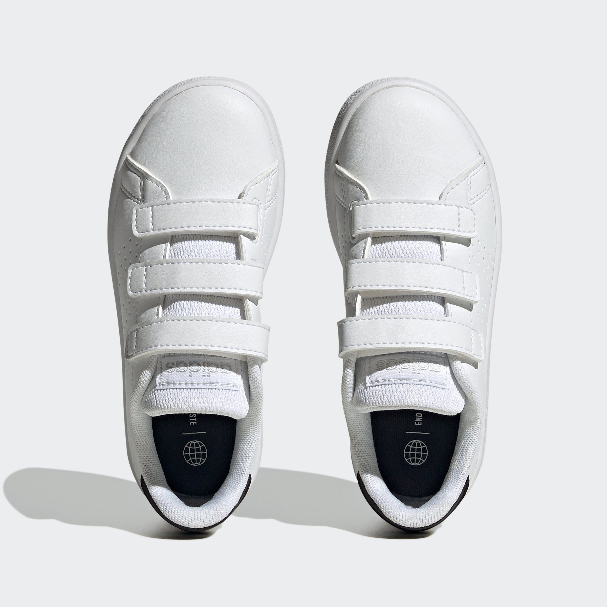 adidas Sportswear ADVANTAGE COURT LIFESTYLE / Stan Smith Cloud auf adidas Spuren / Sneaker White des den Metallic HOOK-AND-LOOP Core Black Silver Design
