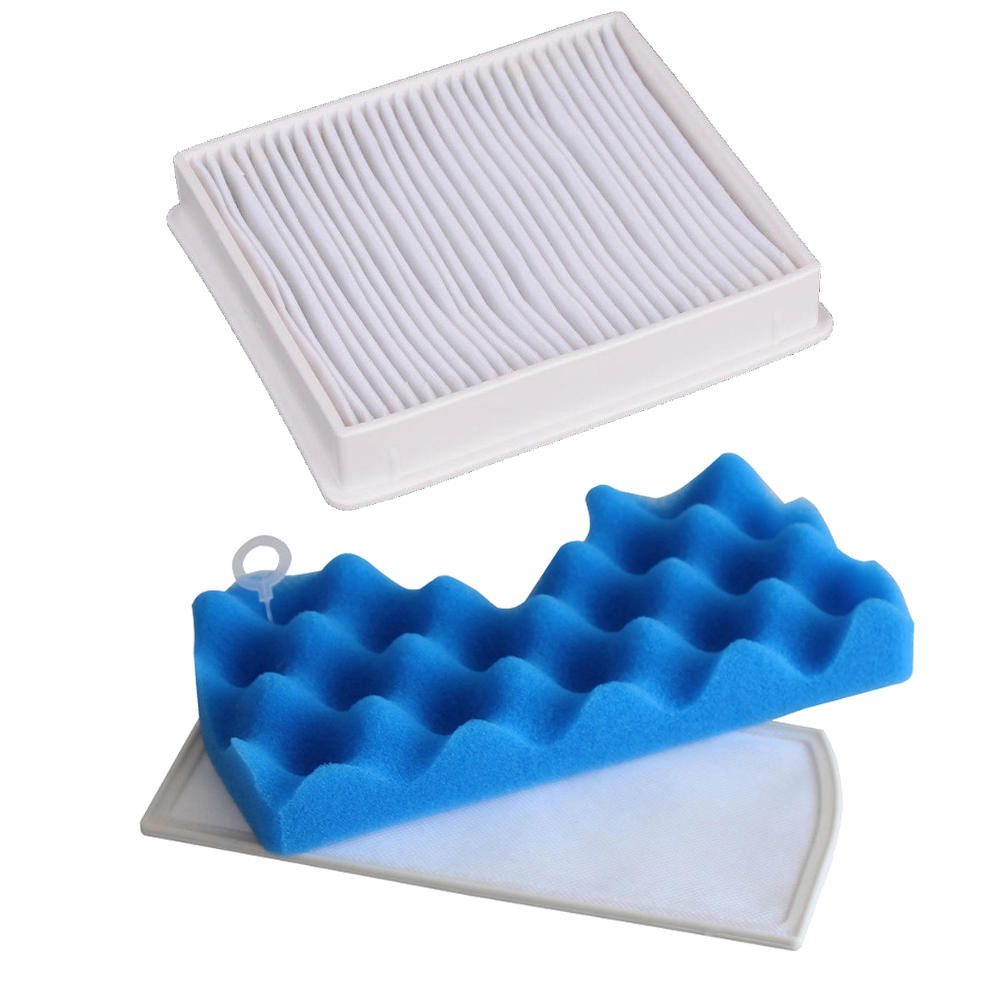 Trade-Shop Filter-Set 3in1 passend für Samsung SC-4535 SC-4550 SC4360 SC436S SC4370 SC4380, Zubehör für Samsung DJ63-00672D DJ6300672D VCA-VM45P VM-45P DJ97-01040C uvm., Set bestehend aus Schwammfilter, HEPA-Filter, Mikrofilter