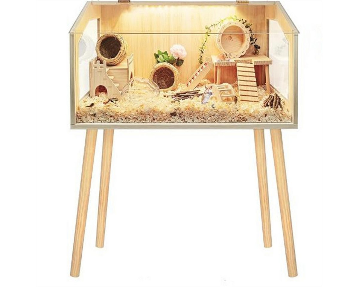 GarveeMore Kleintierkäfig Hamster Käfig, große Hamster Käfige und Acrylblätter