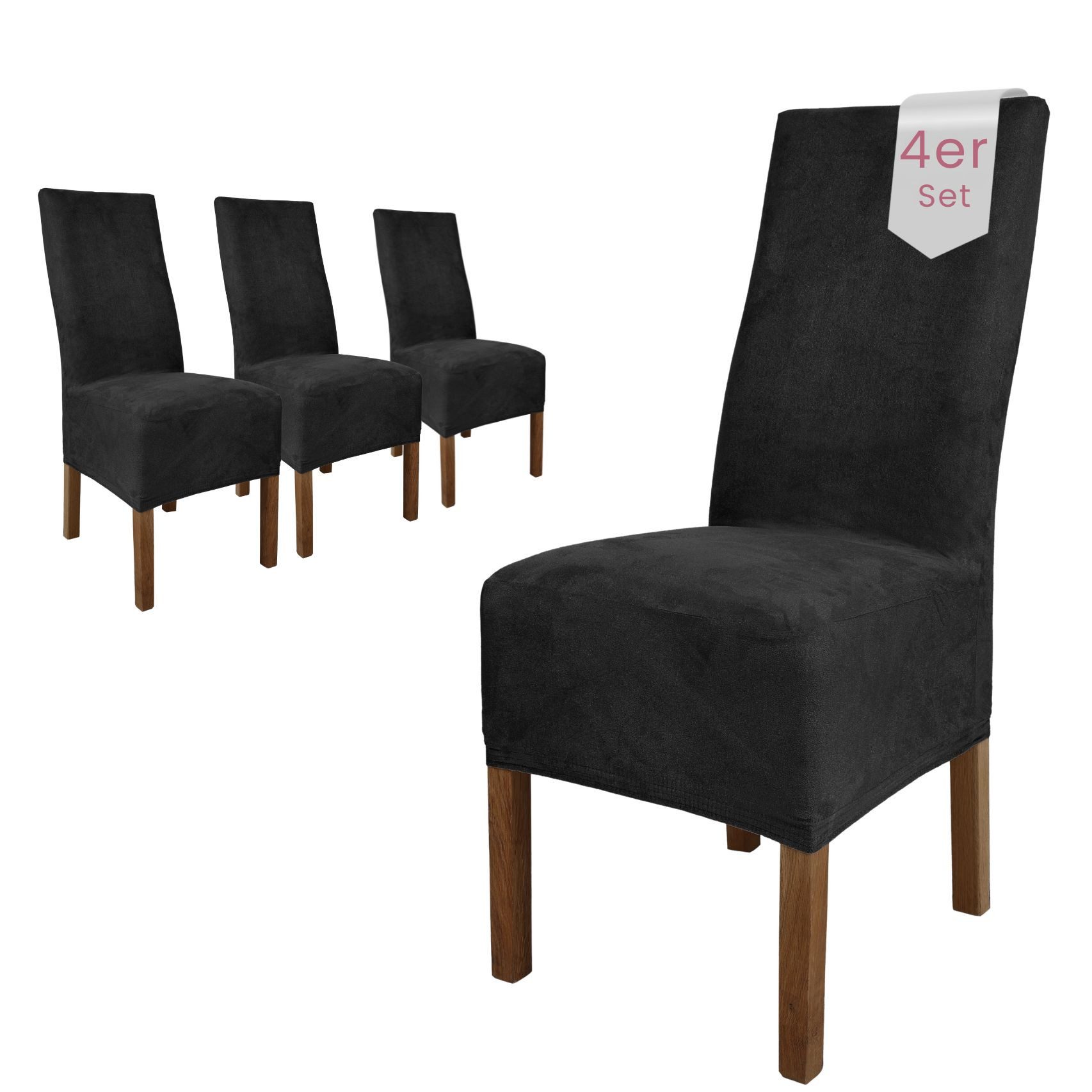 sh SCHEFFLER-HOME LIVE HOMESTYLE Stuhlhusse Leon Stoff Veltara, Premium-Microfaser Veltara in edler Wildleder-Optik