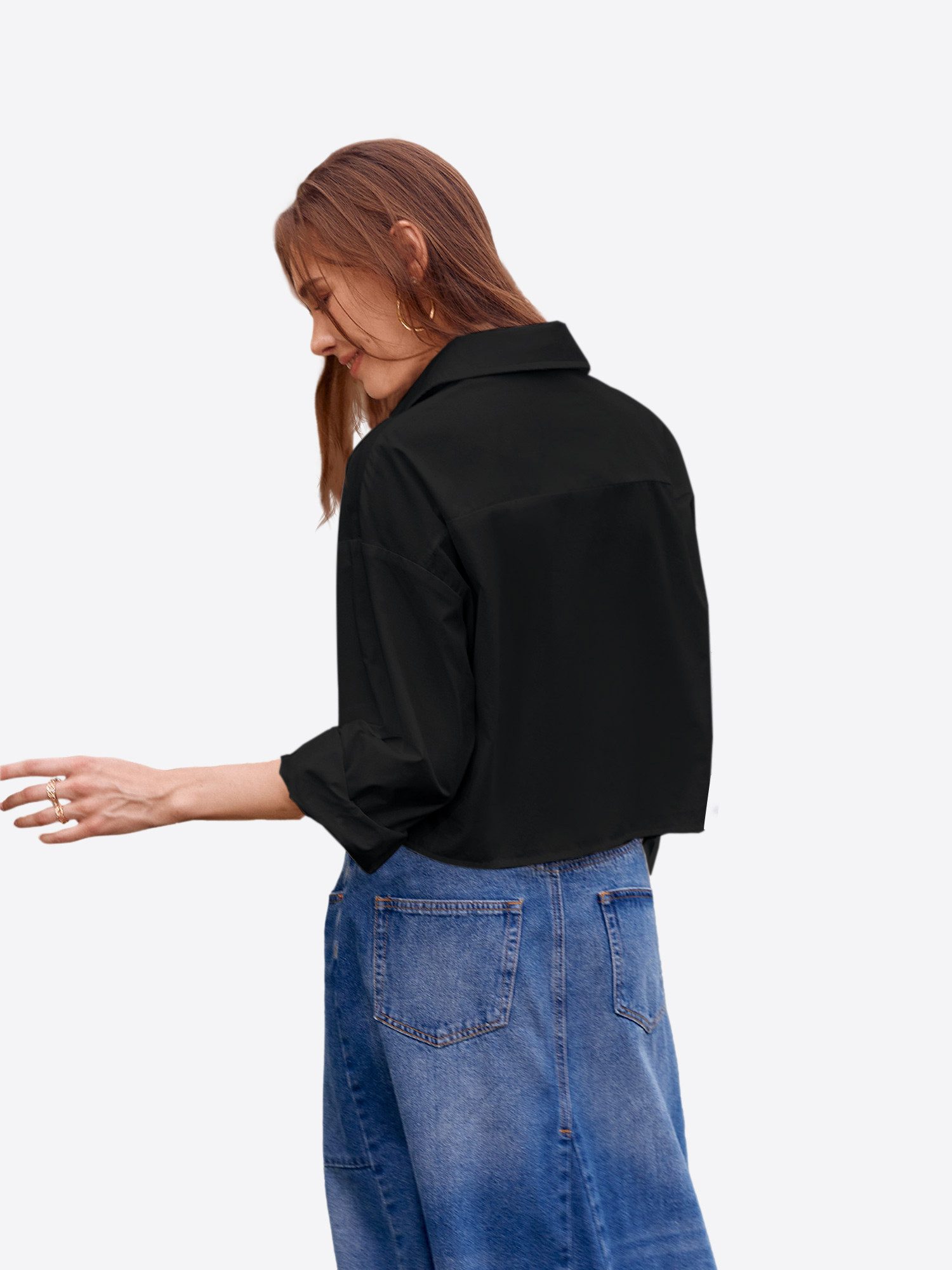Imily Bela Blusenshirt Damen Cropped Shirt Casual Oberteil (Packung, 1-tlg. günstig online kaufen