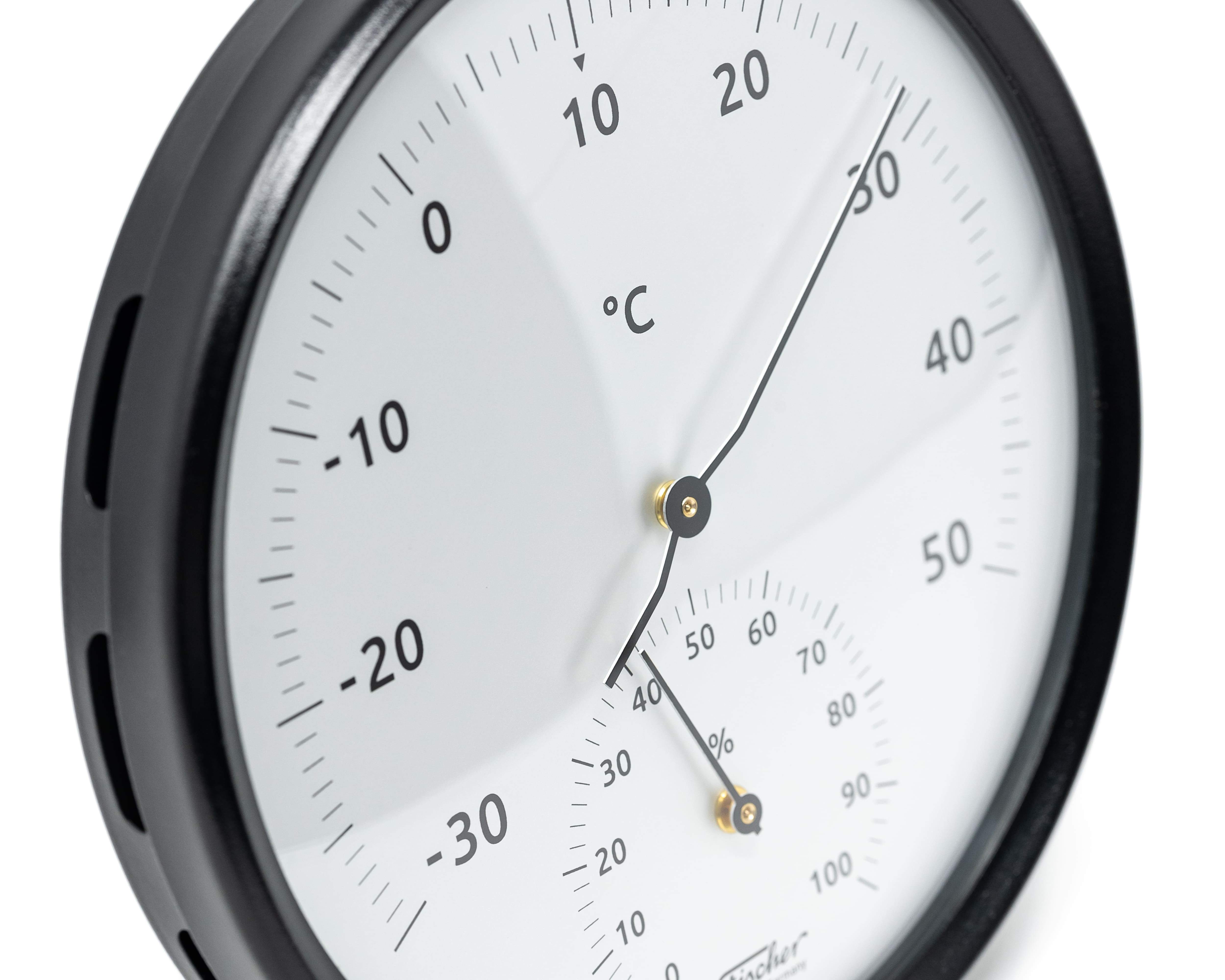 Fischer Klimamesser Fischer 186TH Thermo-Hygrometer160mm Edelstahl Made in Germany