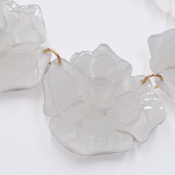 Steuer Collierkettchen Blütencollier in der Farbe weiß/perlmutt