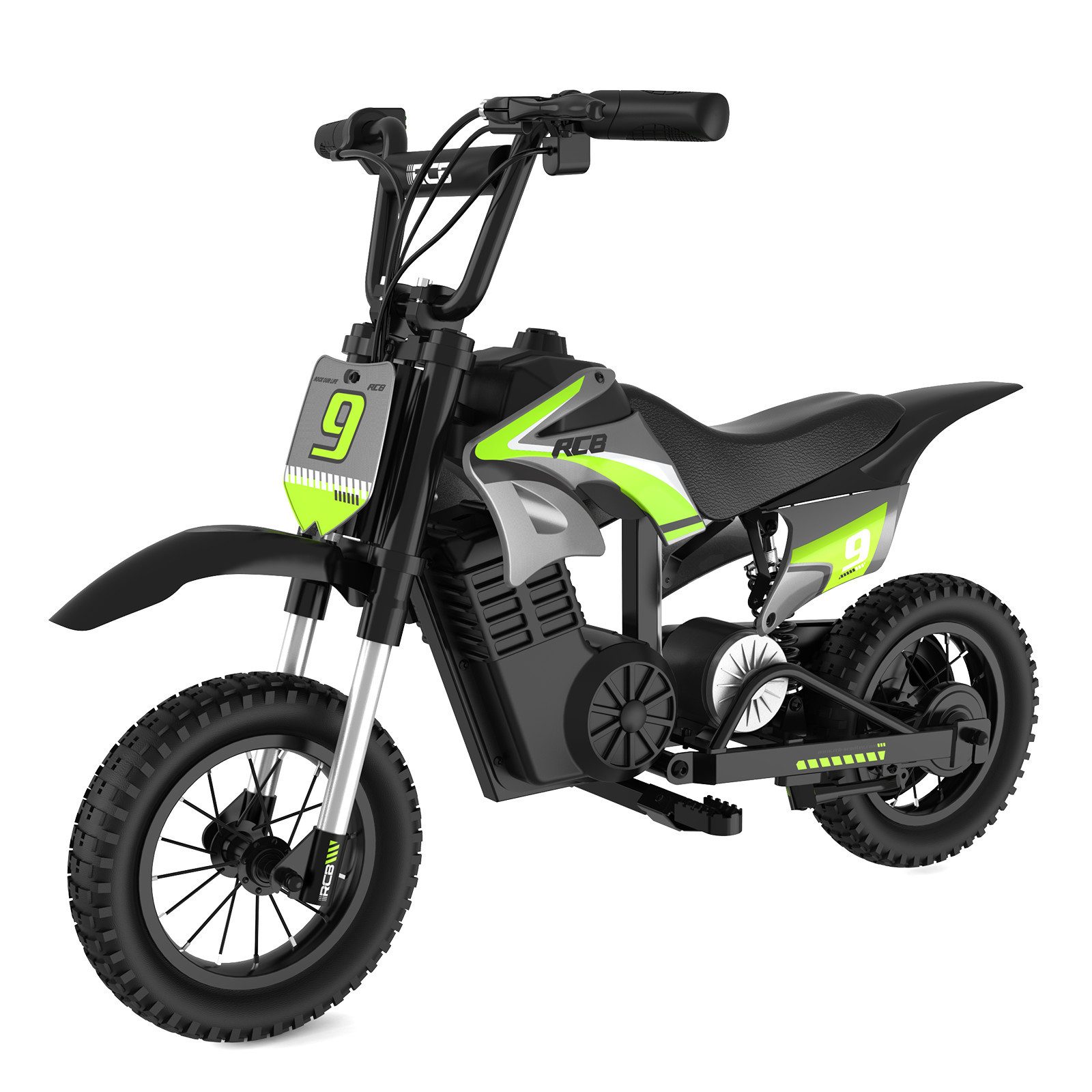 RCB TECH Elektro-Kindermotorrad R9X PRO,3 Geschwindigkeiten bis 25km/h, ab 4 Jahren,mit Schlüsselstart, Belastbarkeit 80 kg, LED-Licht