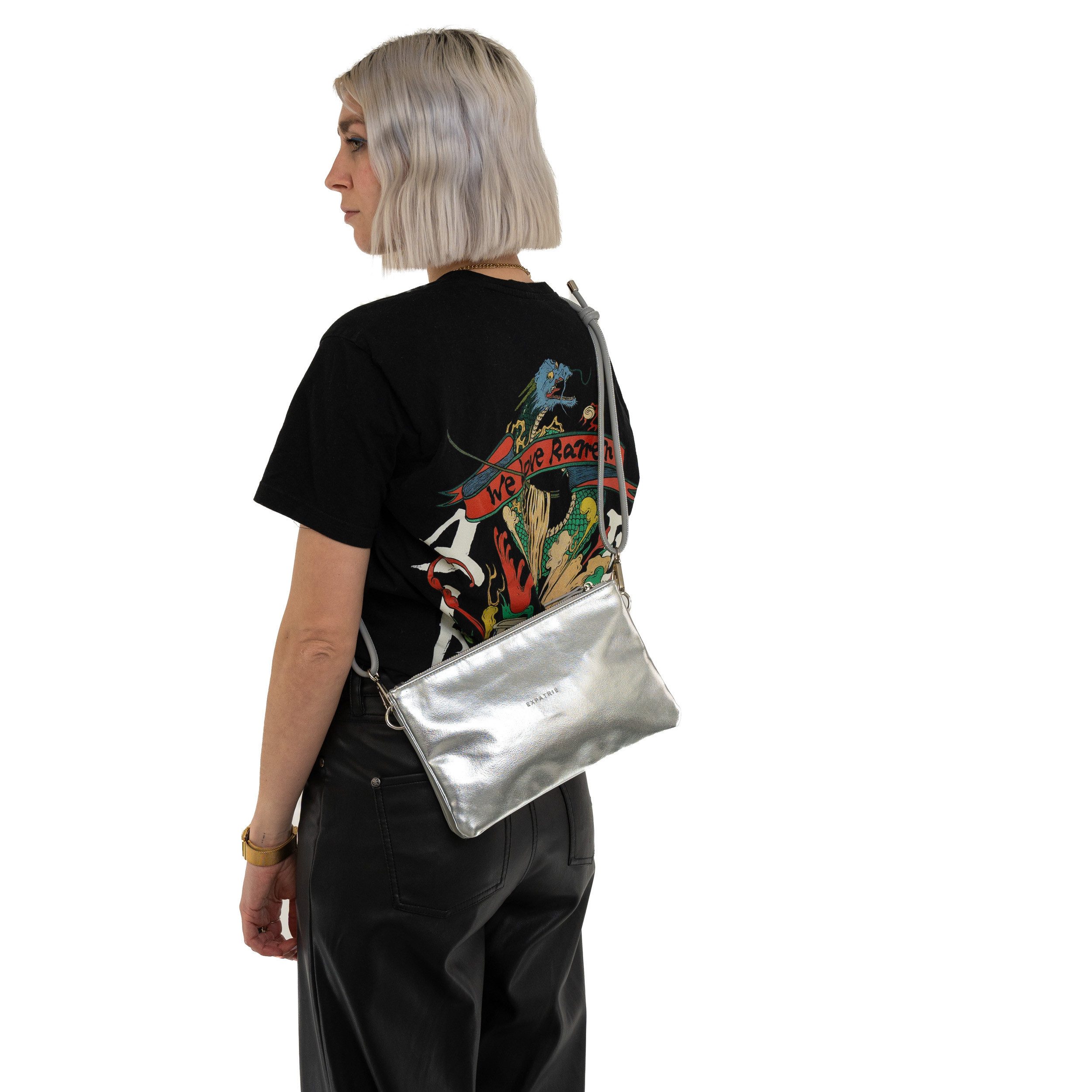 Expatrié Umhängetasche Emilie Tasche Damen, Zweifarbige 2-in-1 Umhängetasche und Clutch