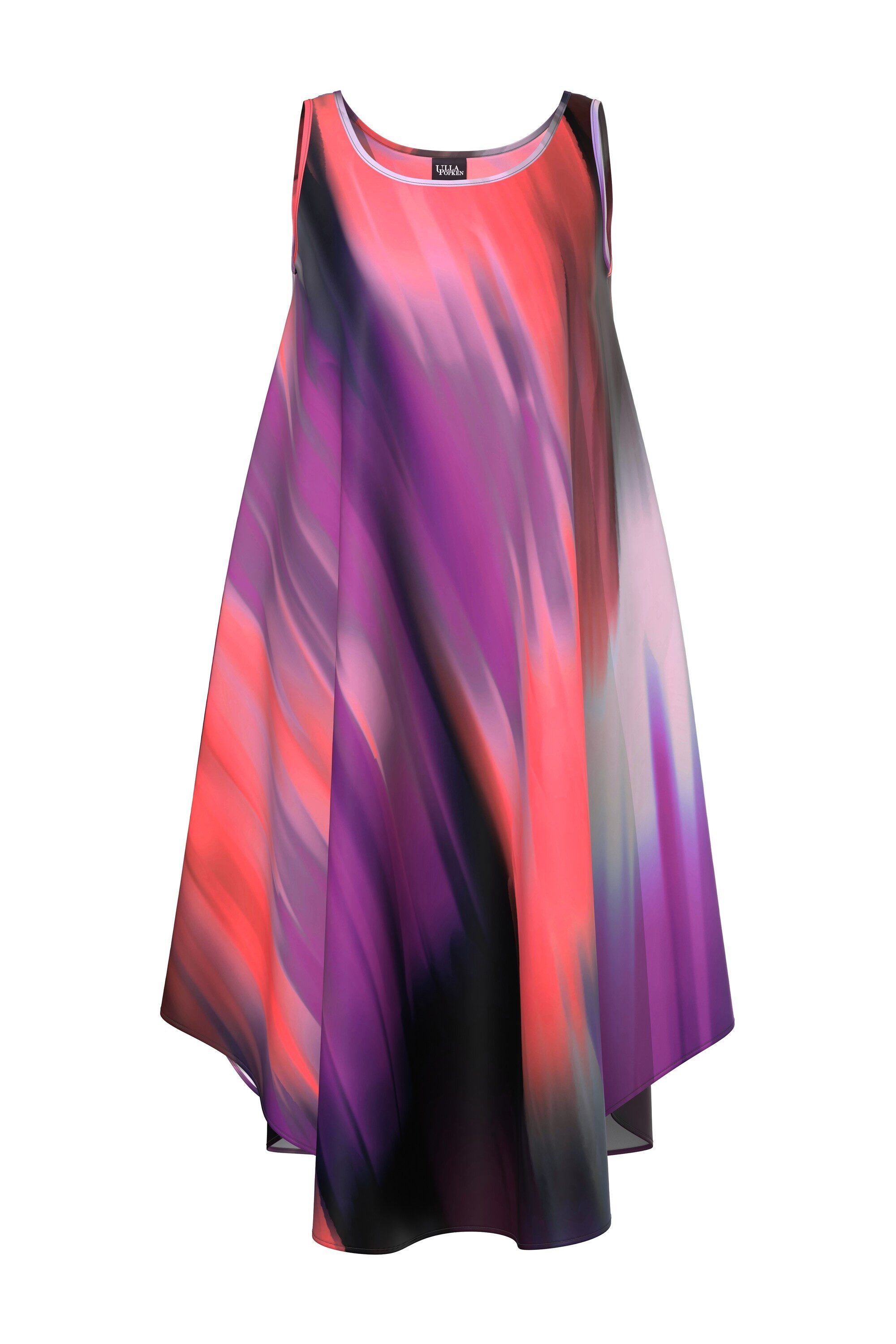 Ulla Popken Maxikleid Kleid A-Linie V-Ausschnitt günstig online kaufen