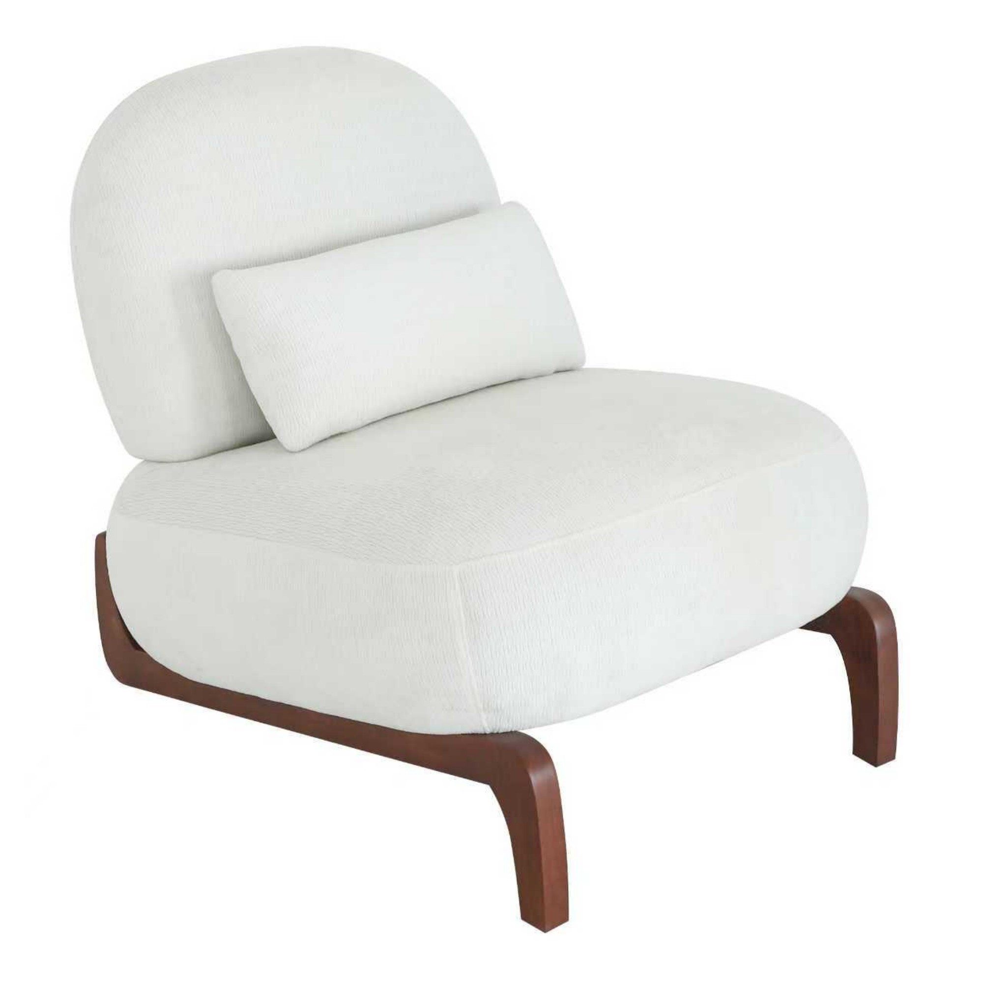 LVHOM Loungesessel runder Relaxsessel,ohne Armlehnen, weich gepolstert, Massivholzrahmen (Samtstoff,einzigartiges Design mit Lendenkissen,ergonomisches Design, rutschfeste Füße, niedriger Schwerpunkt, belastbar bis 150kg), für Schlaf-, Wohn-, Arbeitszimmer, Lounges, Lesezimmer und Balkone