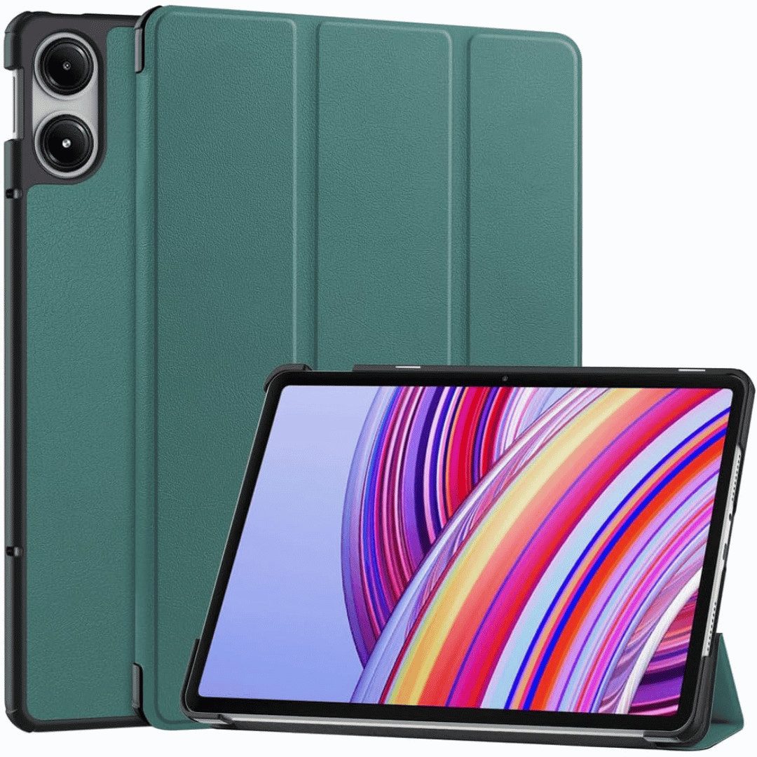 SmartUP Tablet-Hülle für Xiaomi Redmi Pad Pro Tasche Smart Cover Case Klapphülle Schutzglas 12.1 Zoll, integrierte Standfunktion, integrierter Magnetverschluss