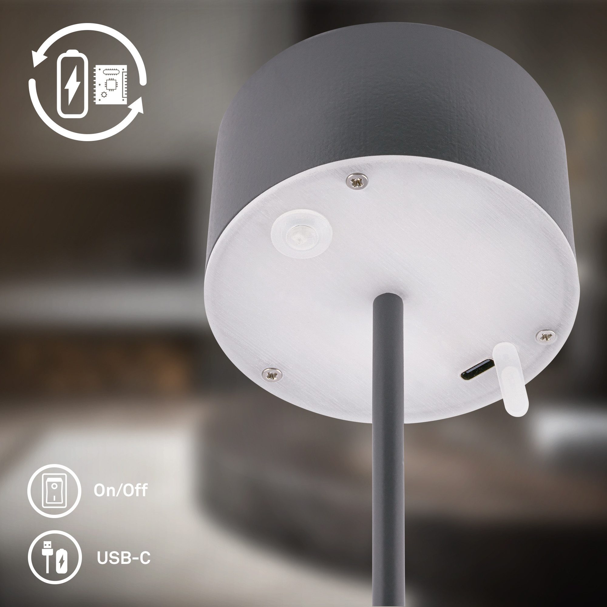 Briloner Leuchten LED Außen-Tischleuchte KLIRA 7629015 – Bild 4 von 5