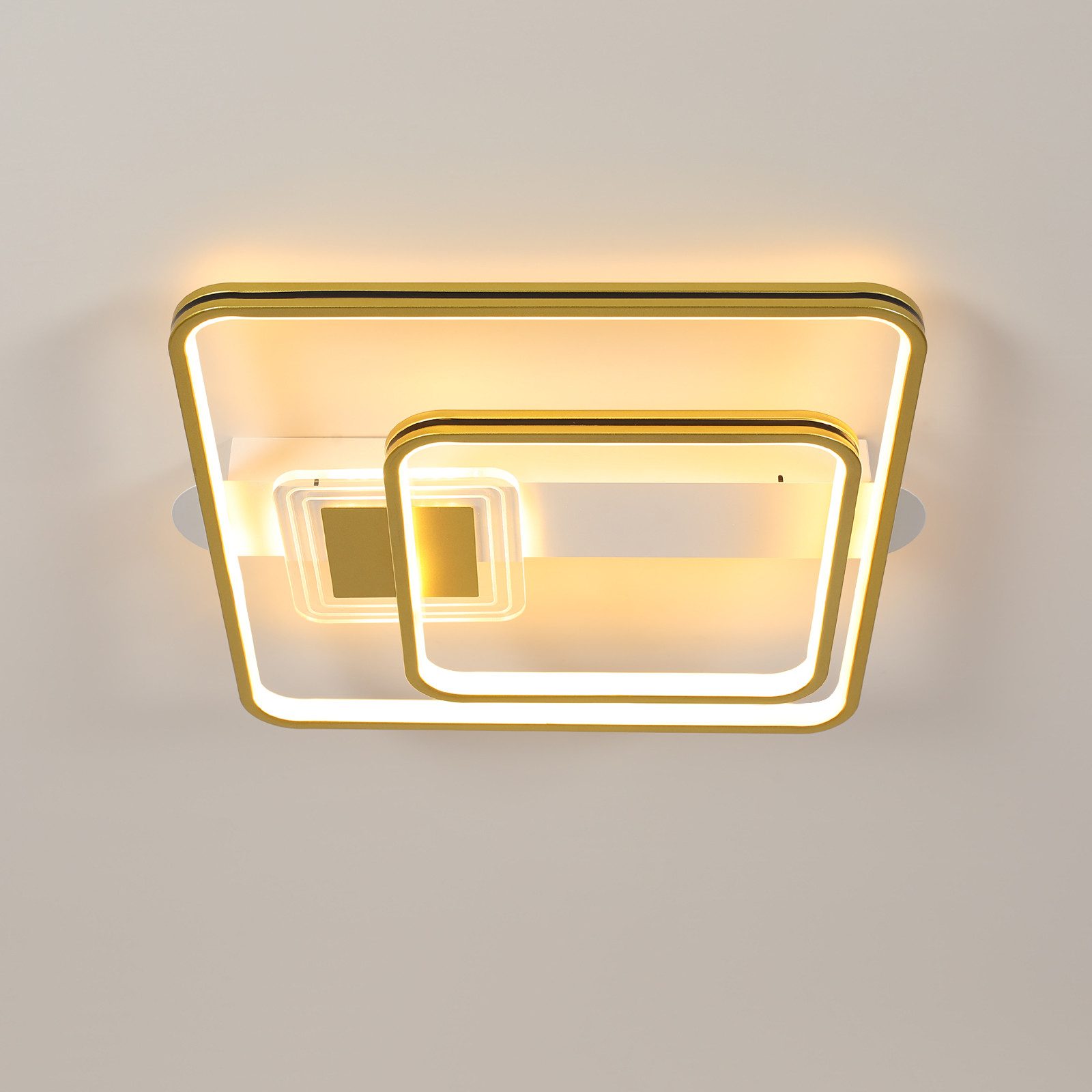 Riserva LED Deckenleuchte Moderne LED Deckenleuchte Quadrat, 55W dimmbar mit Fernbedienung, LED wechselbar