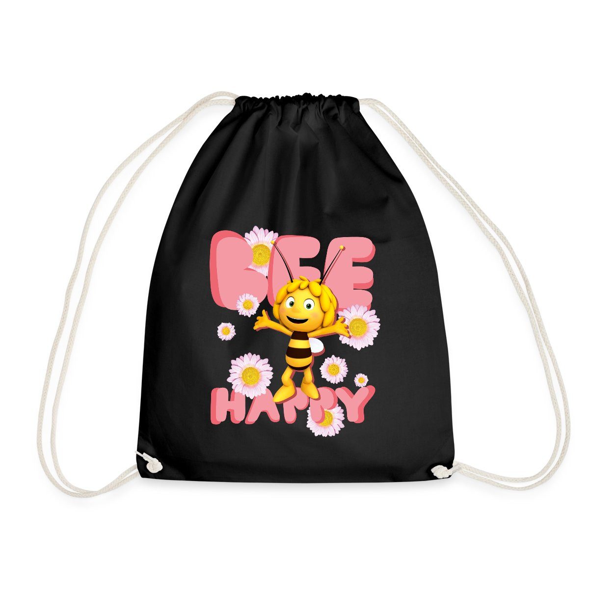 Spreadshirt Turnbeutel Biene Maja Bee Happy Spruch Turnbeutel (1-tlg)