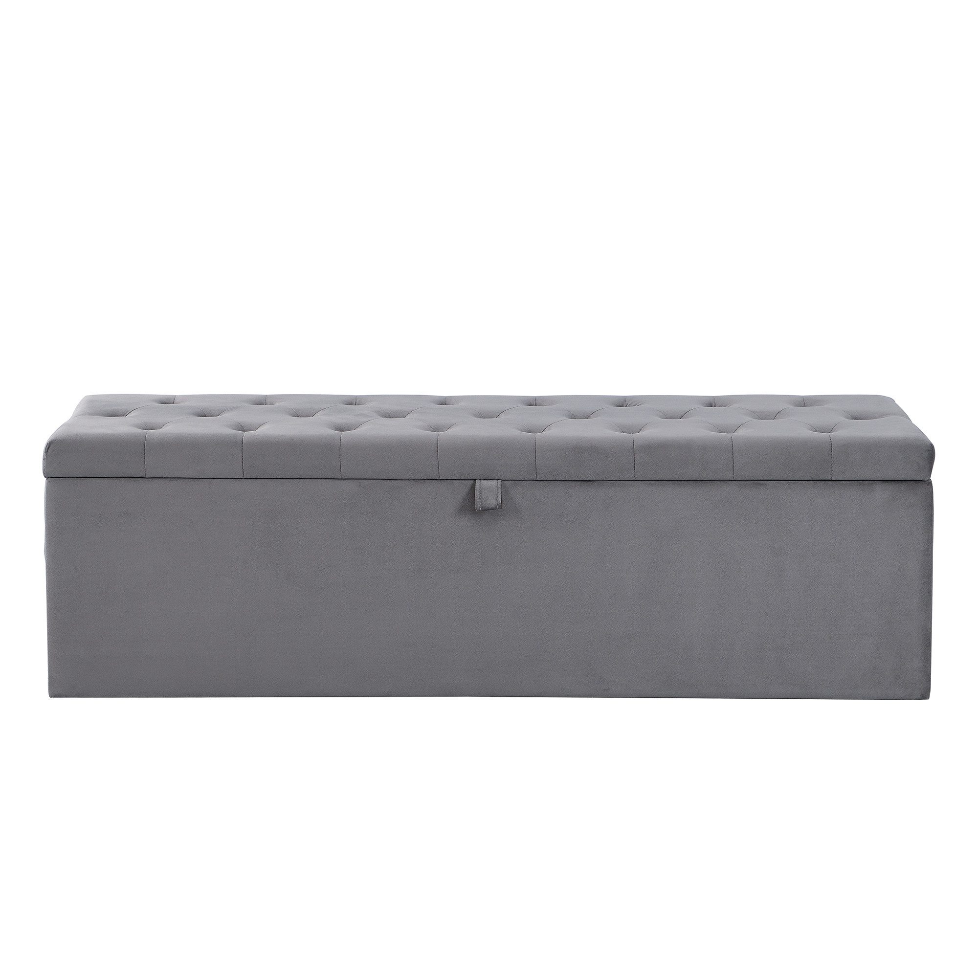 i@home Bettbank Betthocke Samt mit Stauraum (Polsterbank 140 cm Sitzhocker & Aufbewahrungsbox in einem, 1-St., Ziersteppung), elegante Betthocker für Schlafzimmer