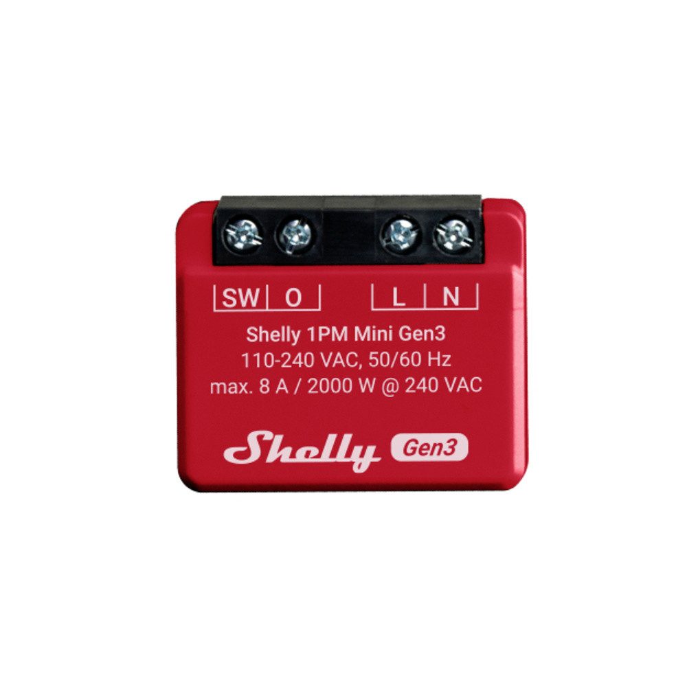 Shelly Shelly Shelly 1PM Mini Gen3 Schalt-Messaktor Wi-Fi, Bluetooth Smart-Home-Zubehör