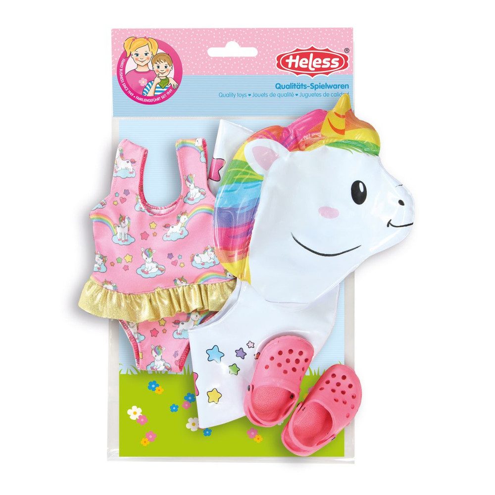 Babypuppe Puppenschwimmset - Einhorn Henri - Gr. 28-35 cm