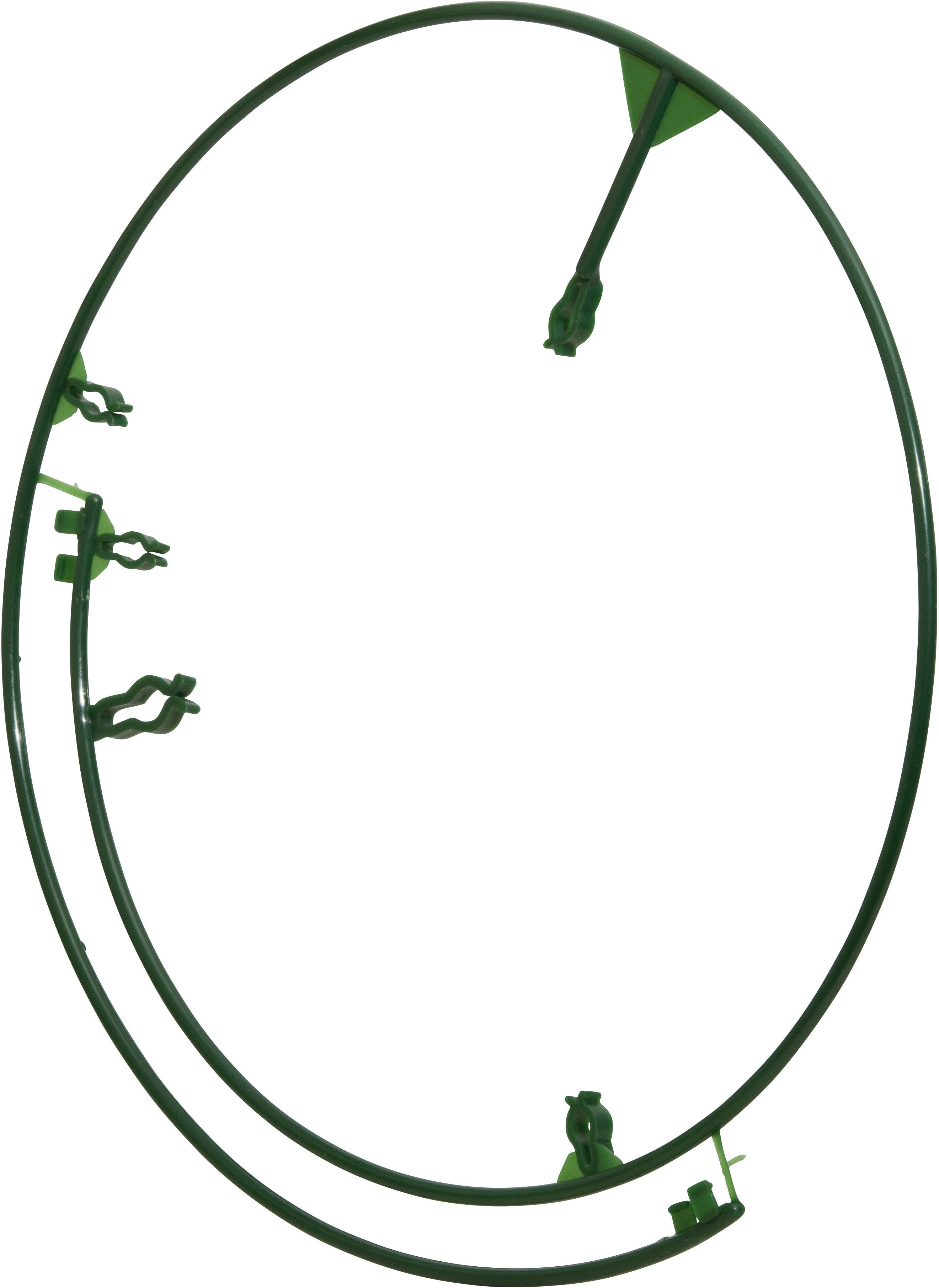 Windhager Rankhilfe für geraden Pflanzenwuchs, Pflanzenring Vario 3 Stk. Packung, 3 St., Staudenhalter mit flexiblem Durchmesser 35-50 cm, Strauchstütze, grün