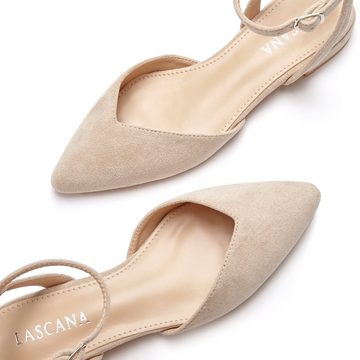 LASCANA Ballerina Slingballerina, Riemenballerina, Halbschuh, Slipper, Sandale VEGAN