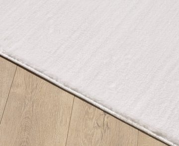 Teppich Unicolor - Einfarbig, Teppium, Rund, Höhe: 25 mm, Teppich Rund Shaggy Wohnzimmer Einfarbig Plüsch Versch. Größen Farben