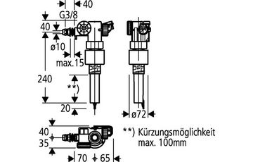 Grohe Bidet Füllventil f UP-Spülkasten 6 l