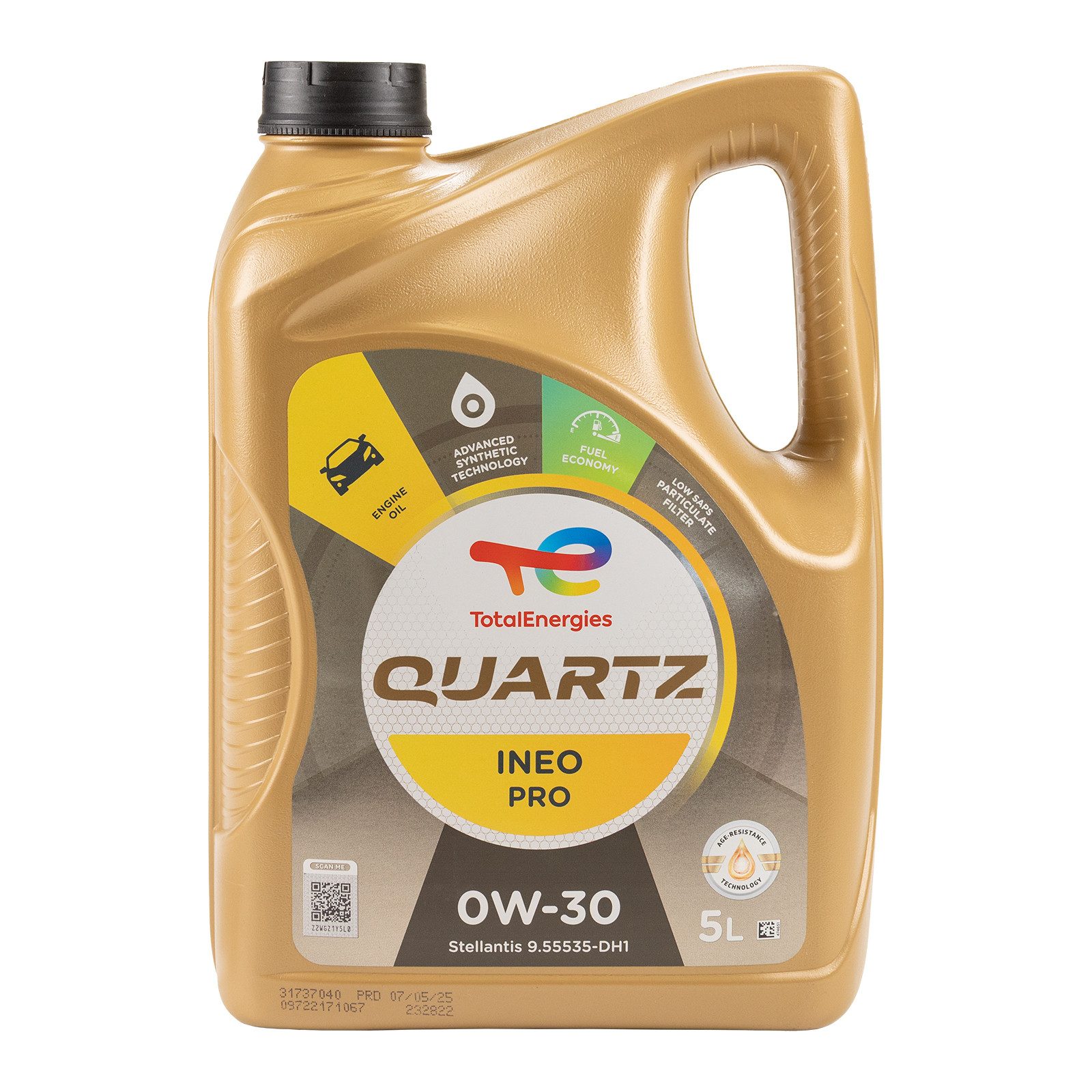 TotalEnergies Motoröl Total Quartz Ineo PRO 0W-30 Motoröl 5L Stellantis FPW9.55535-DH1