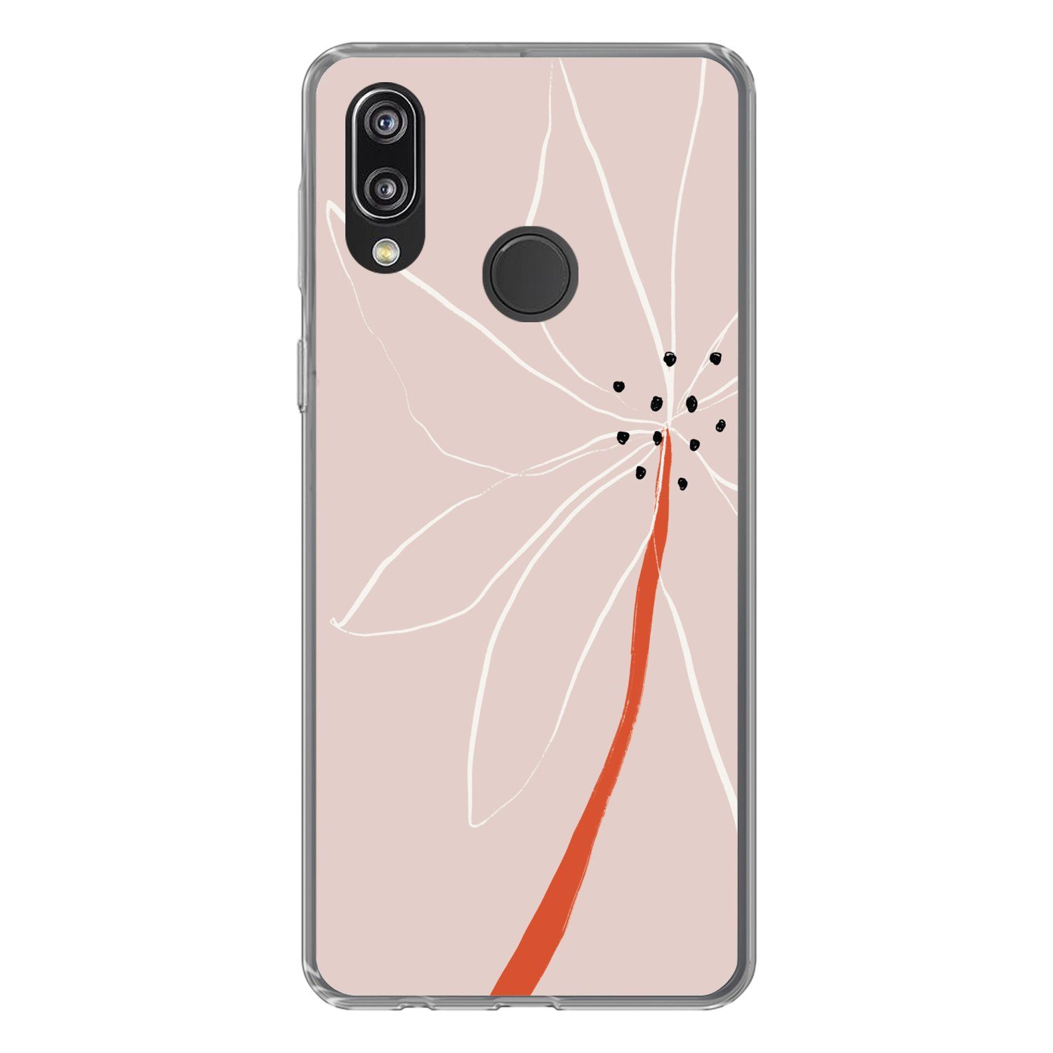 MuchoWow Handyhülle für Huawei P20 Lite (2020) Blumen - Abstrakt - Pastell, Handy Case, Silikon, Bumper Case Dünn