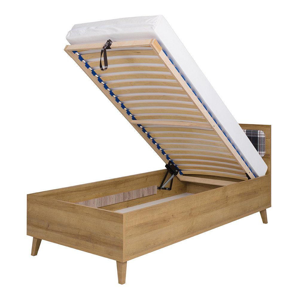 Lomadox Jugendbett MARIBOR-132, 90cm mit aufklappbarem günstig online kaufen