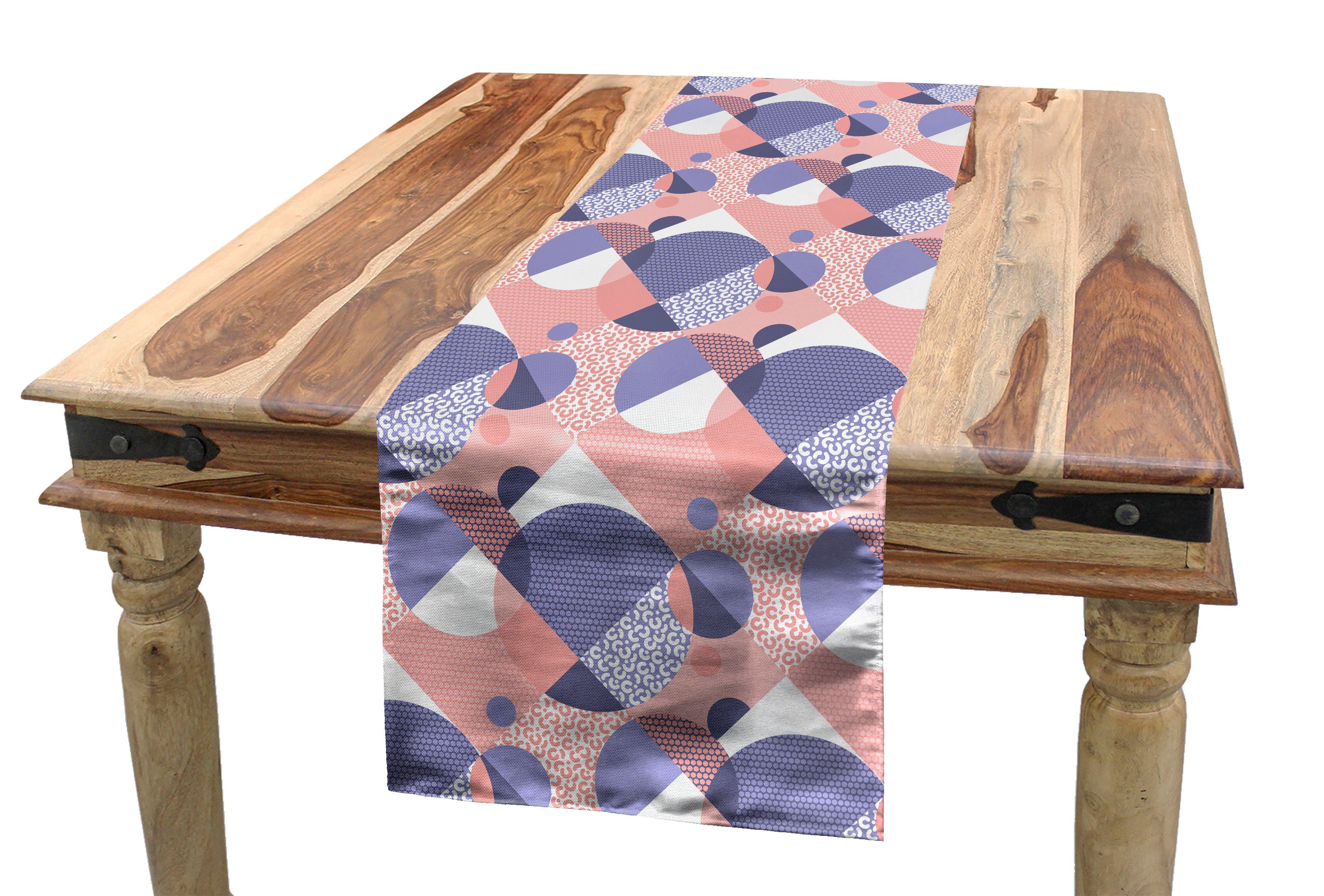 Abakuhaus Tischläufer Esszimmer Küche Rechteckiger Dekorativer Tischläufer, Abstrakt Moderne Pastell Forms Motiv