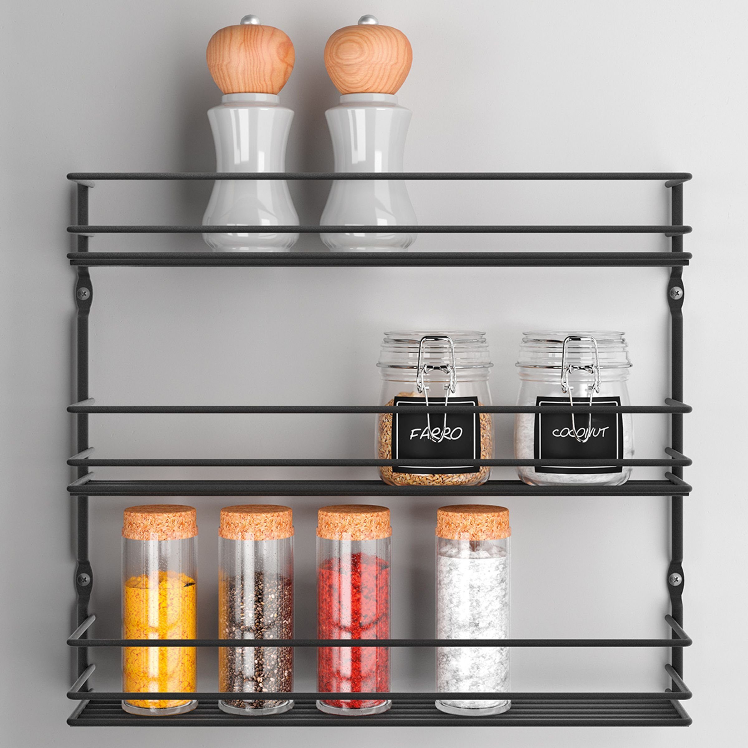 Gravidus Gewürzregal 3 Etagen Gewürzregal Küchenregal günstig online kaufen