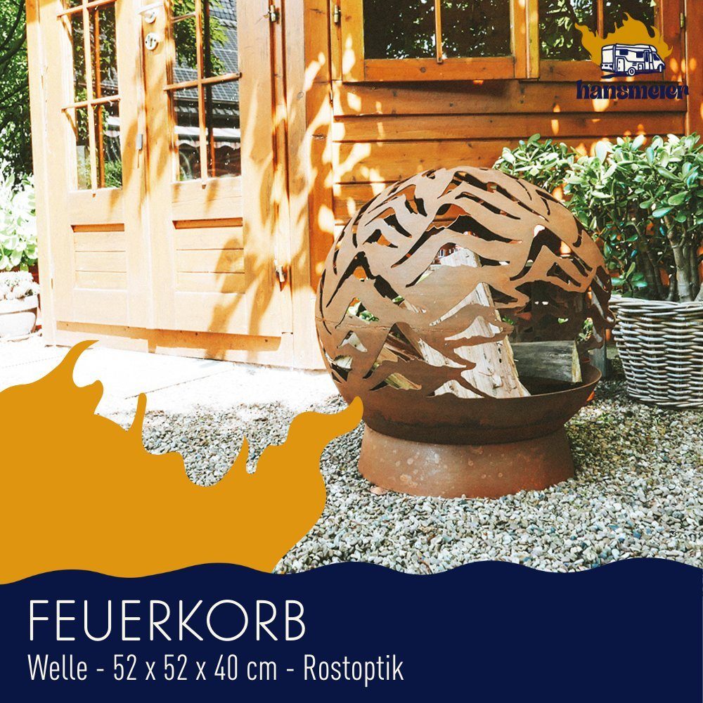 Hansmeier Feuerschale Feuerkorb Feuerschale, Feuerkugel abnehmbar, günstig online kaufen