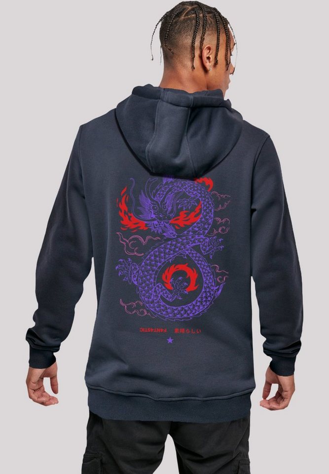 F4NT4STIC Kapuzenpullover Dragon fire Print