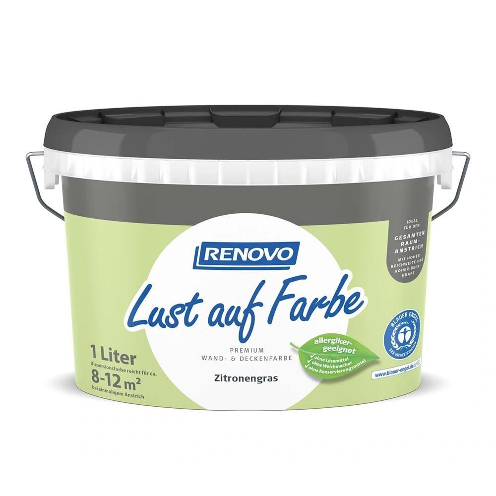 Renovo Wandfarbe Renovo Wand- und Deckenfarbe Lust auf Farbe matt 1,0 Ltr. Zitronengras