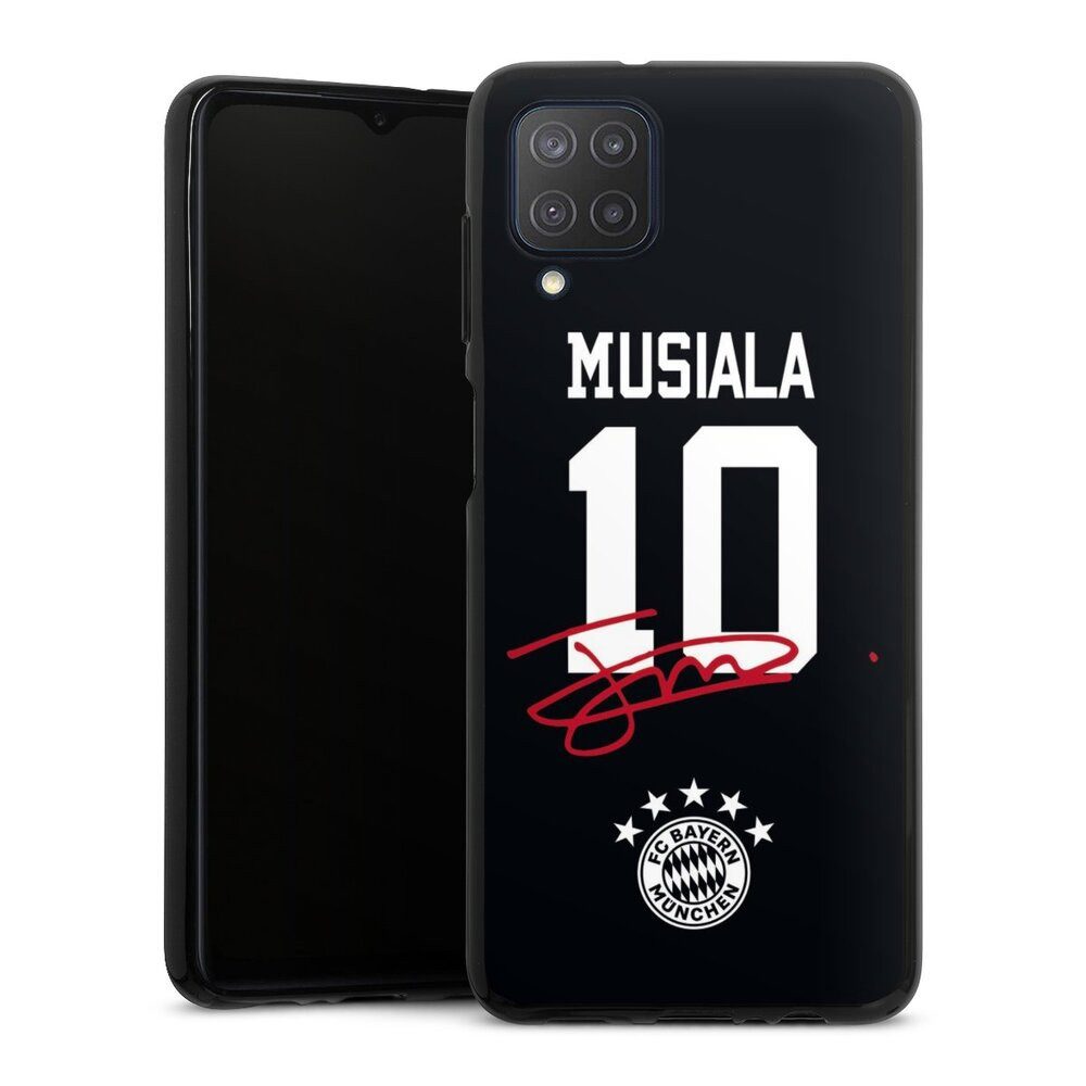 DeinDesign Handyhülle FC Bayern München Jamal Musiala FCB Musiala 10, Samsung Galaxy M12 Silikon Hülle Bumper Case Handy Schutzhülle