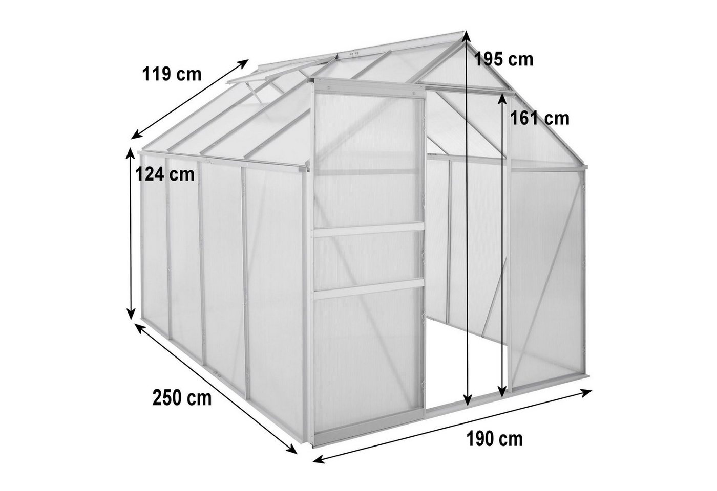 Zelsius Gewächshaus Aluminium Gewächsh... Zelsius Gewächshaus Aluminium Gewächsh...