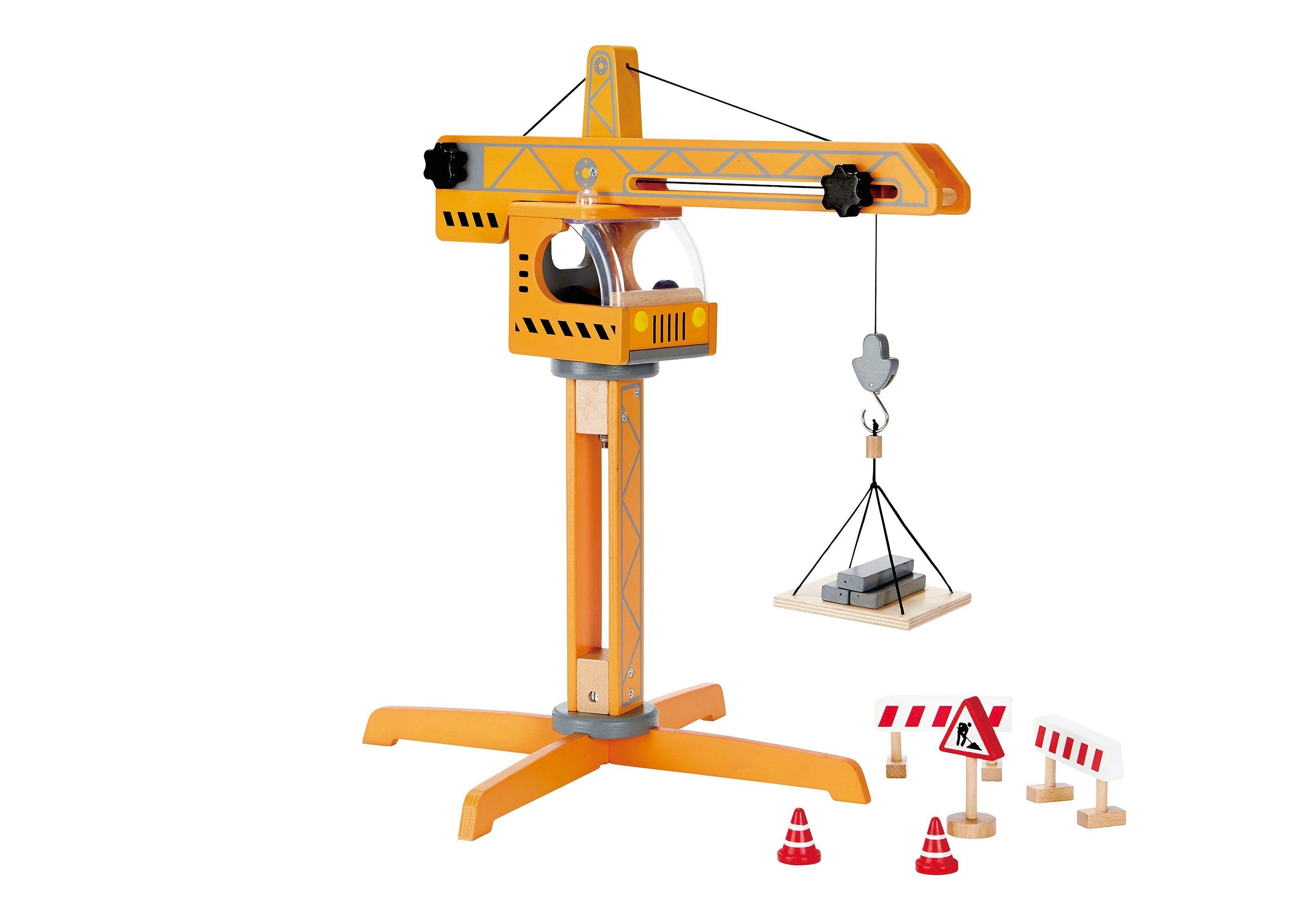 Hape Spielzeug-Kran Großer Baukran, aus Holz günstig online kaufen