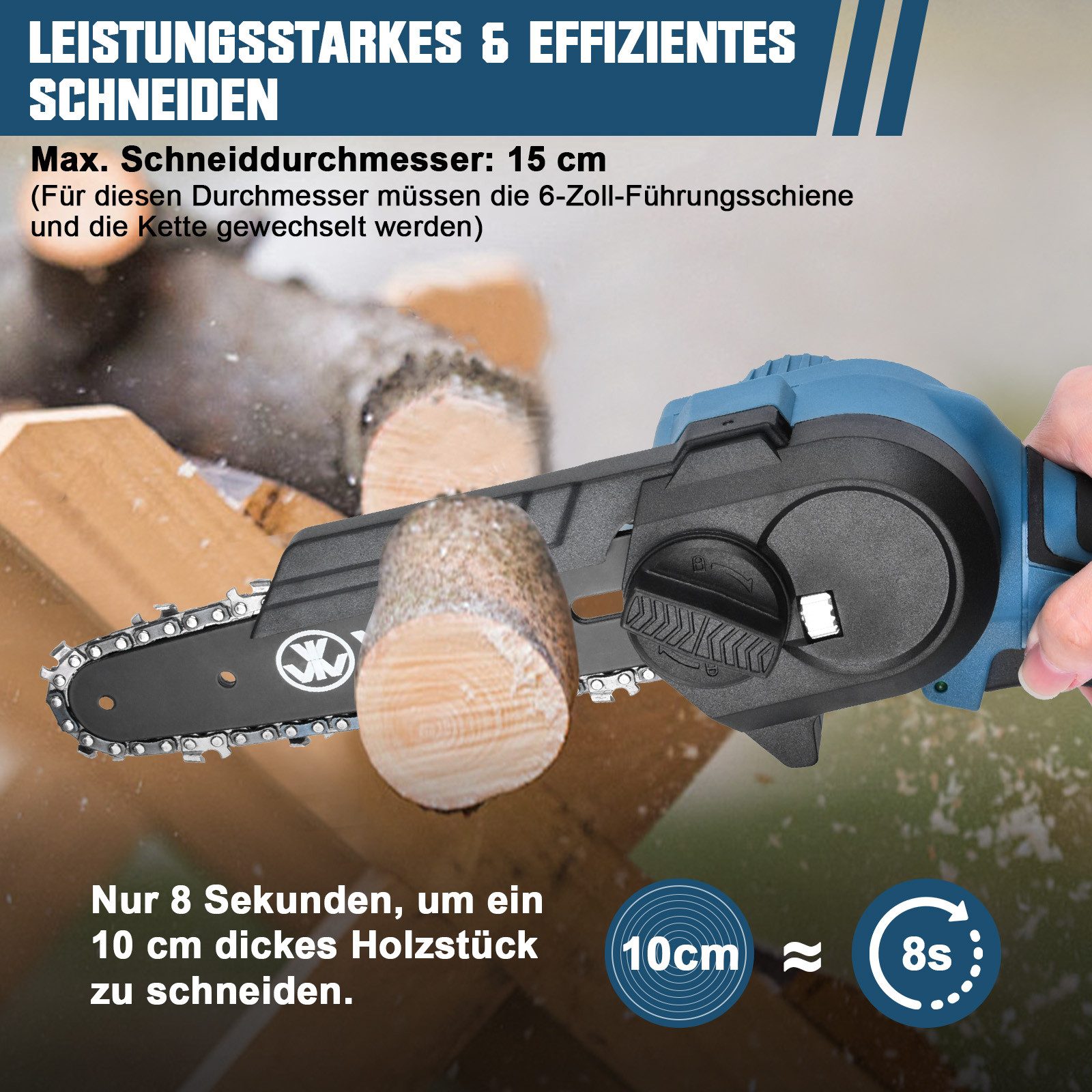 XERSEK Elektro-Kettensäge 6 Zoll und 4 günstig online kaufen