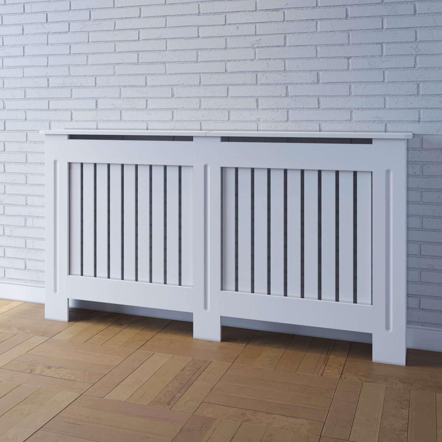 SONNI Heizungsverkleidung Heizkörperverkleidung, weiß, 78cm-172cm, Vertikal günstig online kaufen