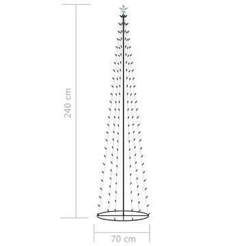 vidaXL Dekolicht Weihnachtskegelbaum 136 Bunte LEDs Dekoration 70x240 cm