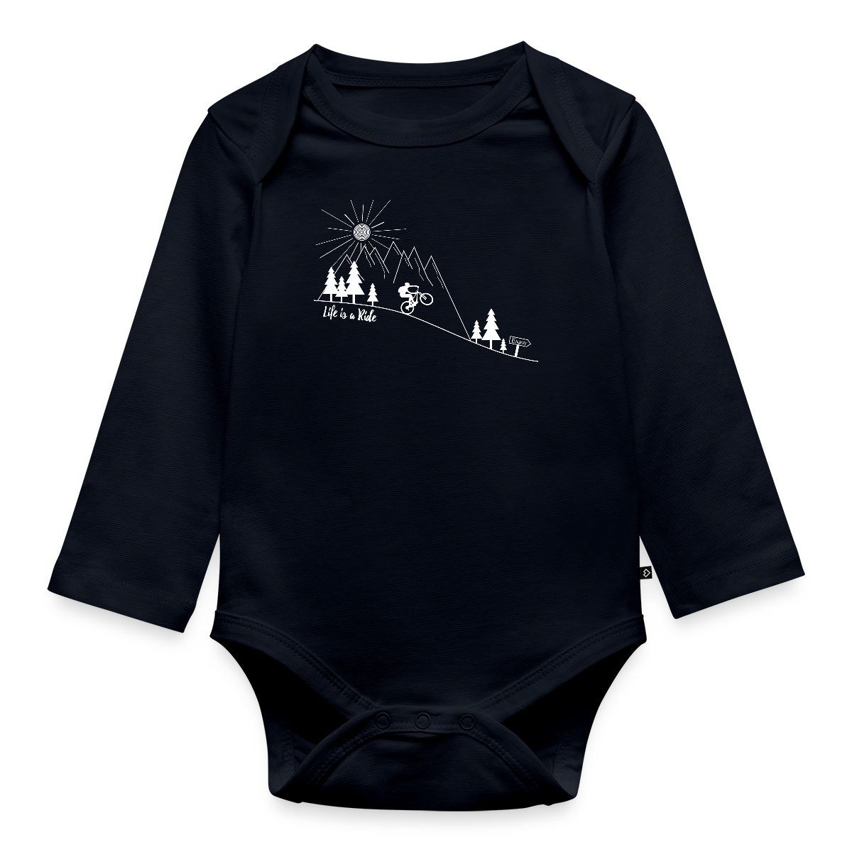 Langarmbody Mountainbike Life Is A Ride Spruch Tages Baby Body Langarm