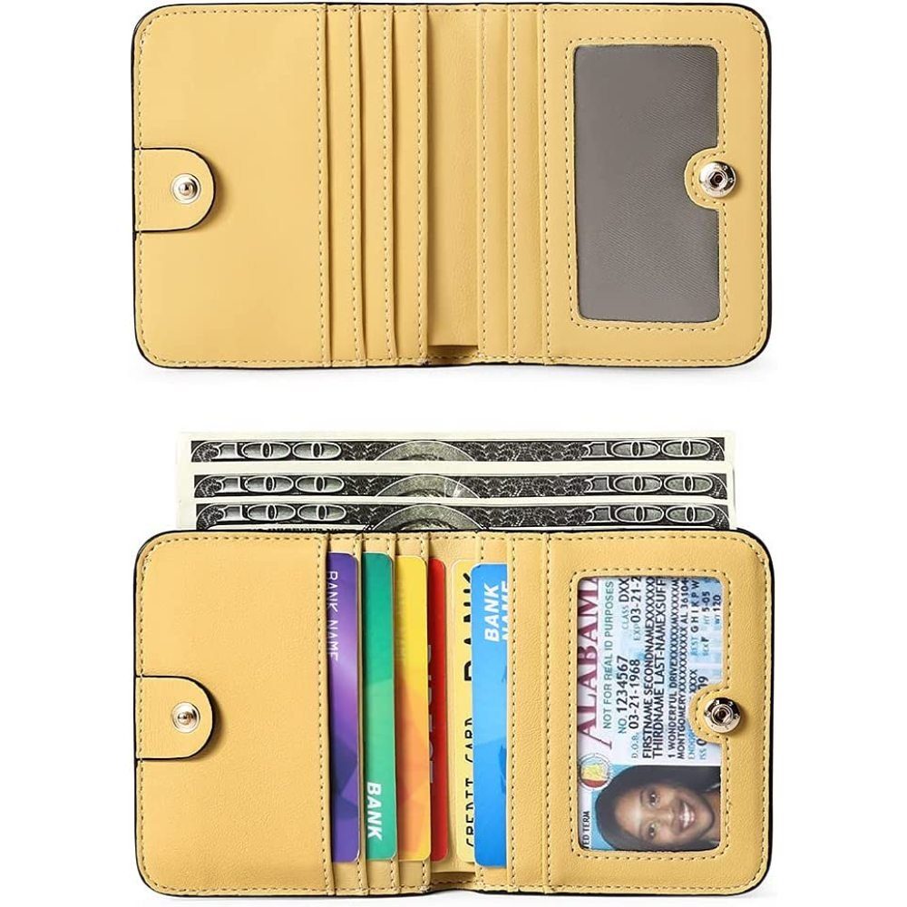 Geldbeutel Damen RFID-Schutz, Kurzer Mini klein mit Geldbeutel GelldG Geldbörse