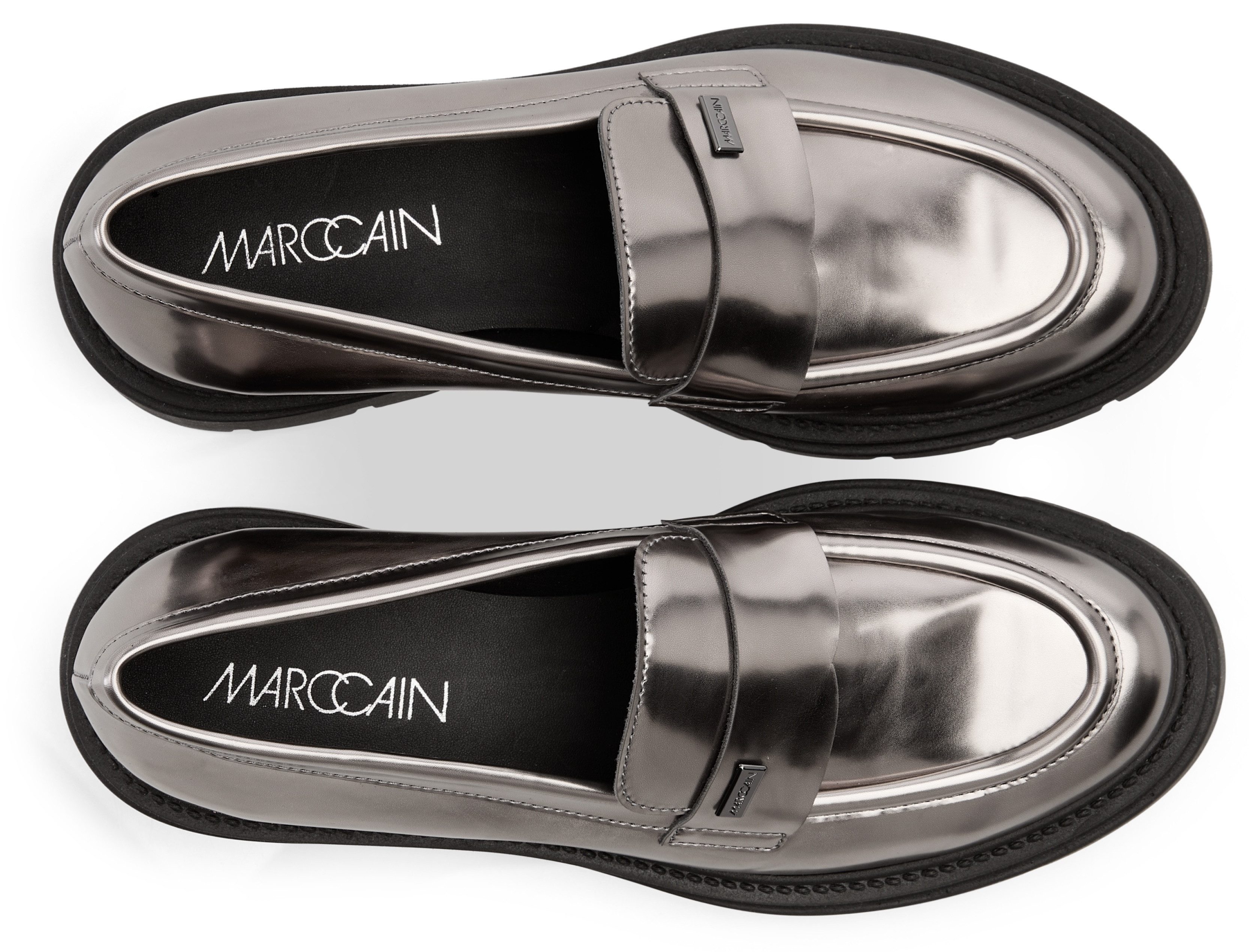 Marc Cain Noble Neutrals Loafer, Chunky Slipper, Plateauschuh mit Blockabsa günstig online kaufen