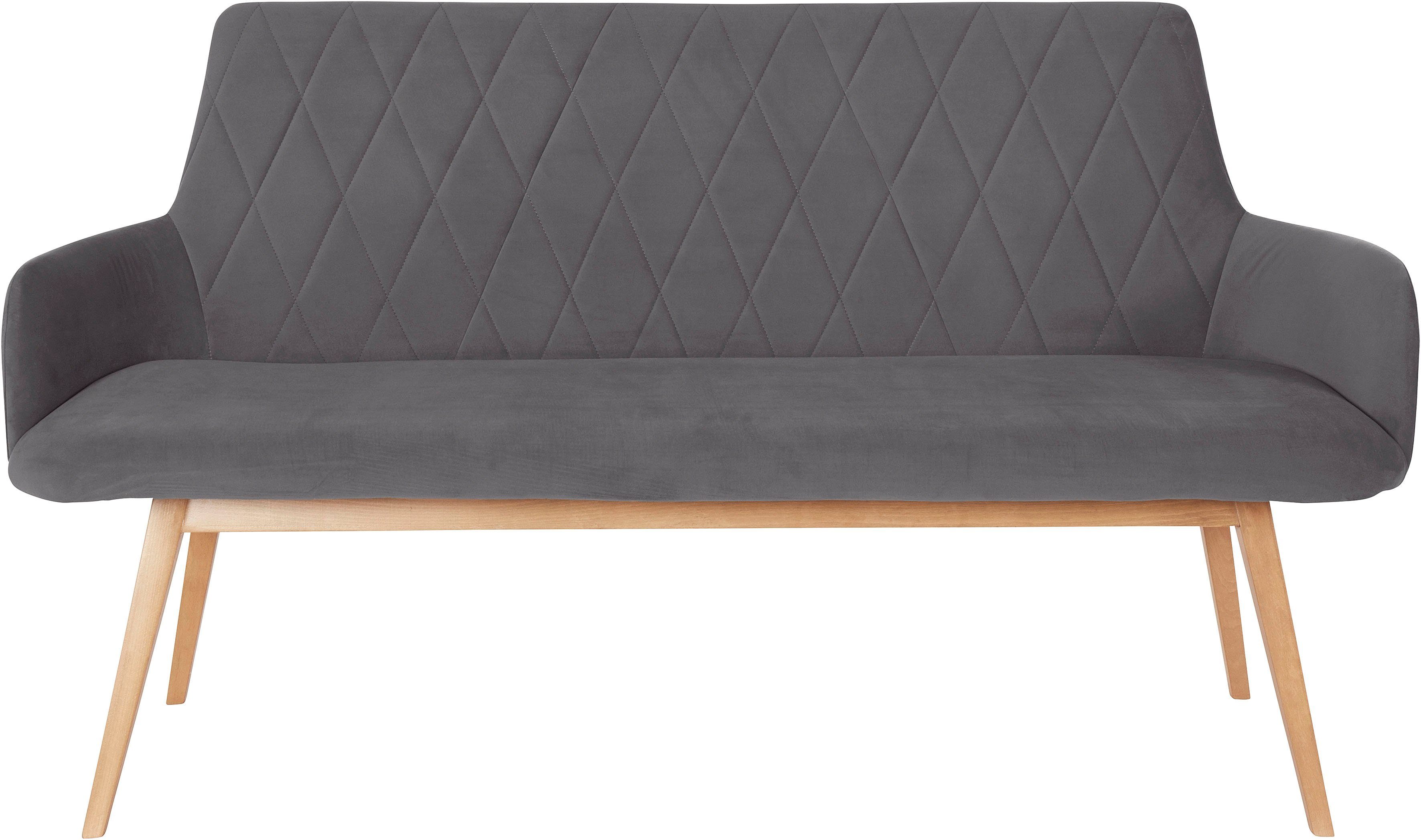 Home affaire Sitzbank Brest, Sitz und Rücken gepolstert, mit Rautensteppung, Breite 160 cm
