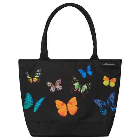 von Lilienfeld Handtasche VON LILIENFELD Handtasche Damen Motiv Butterfly Schmetterlinge Schmetterlingstanz Shopper Maße L42 x H30 x T15 cm Strandtasche Henkeltasche Büro