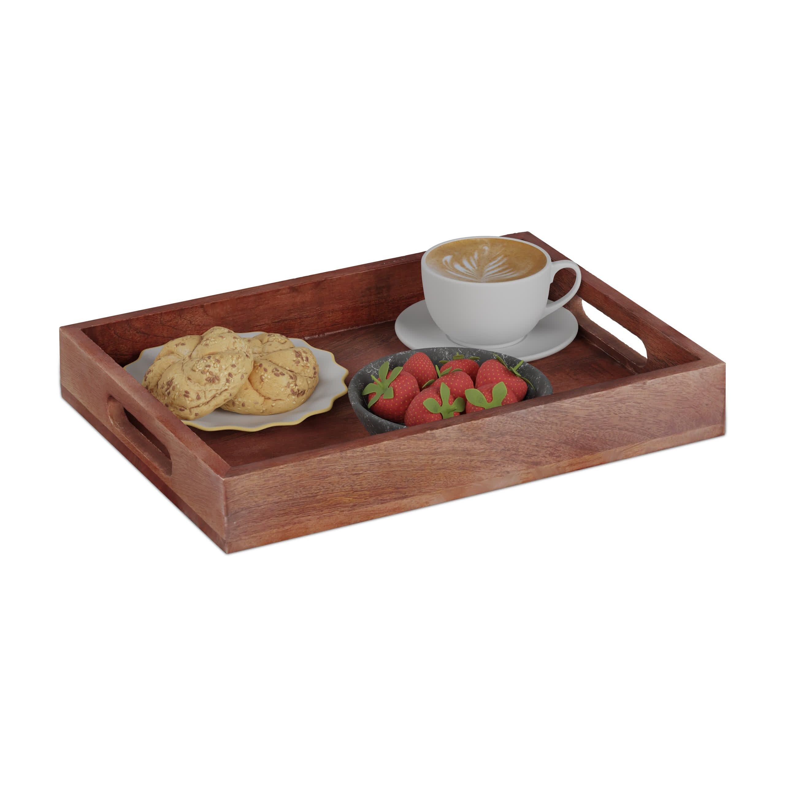 Tablett aus Mangoholz 36x26 cm