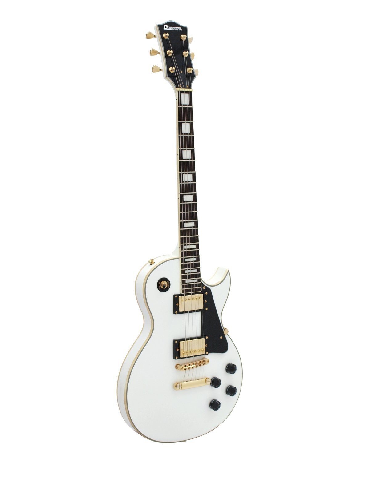 DIMAVERY E-Gitarre LP-520, weiß/gold, 4/4 LP-Form
