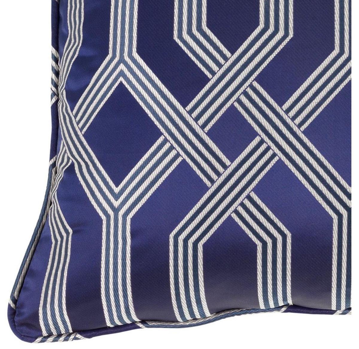 60 Muster mit Padrino x Accessoires 60 Luxus - Luxus Kissen Dekokissen blau cm Casa