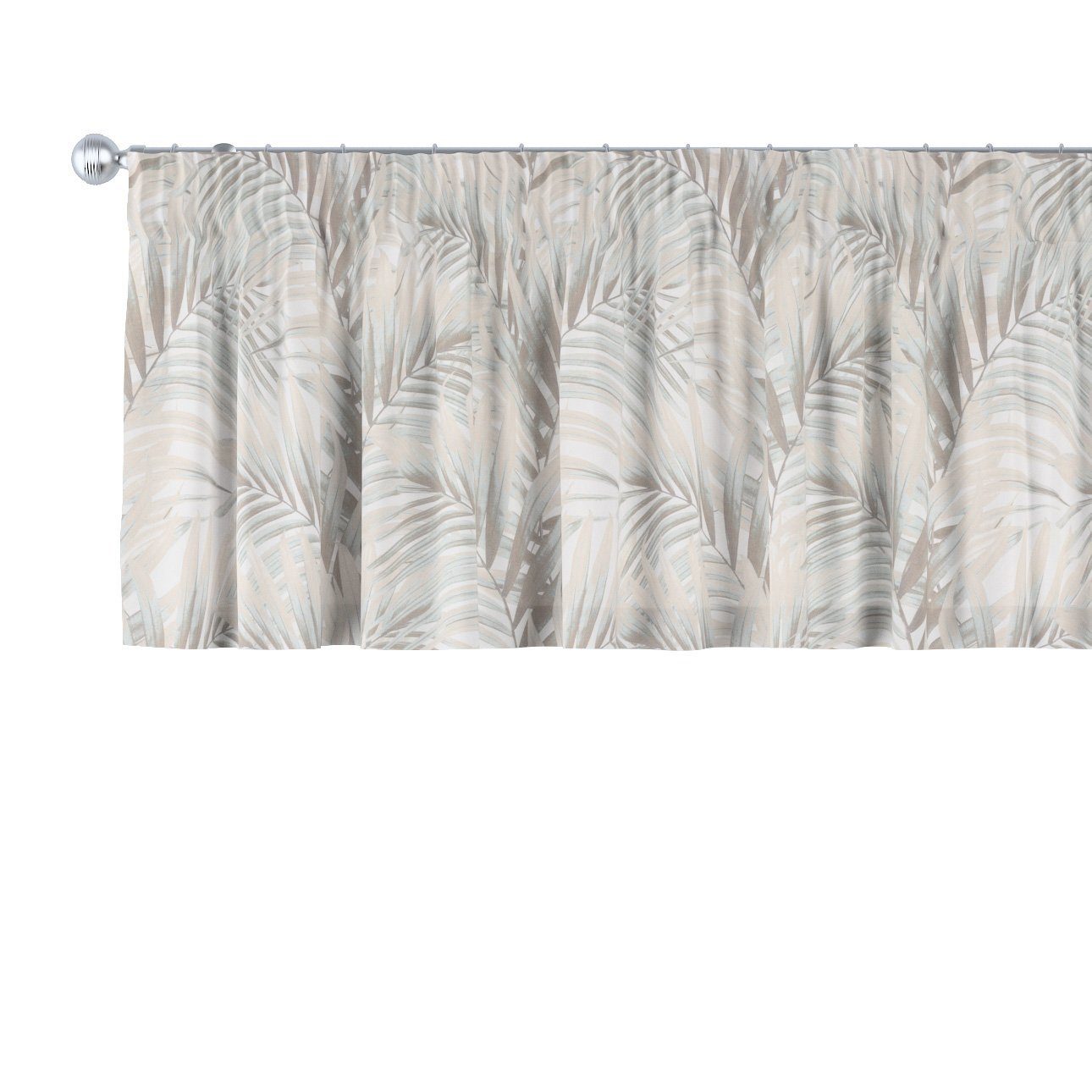 Vorhang mit Kräuselband 130 x 40 cm, Gardenia, Dekoria grau-beige