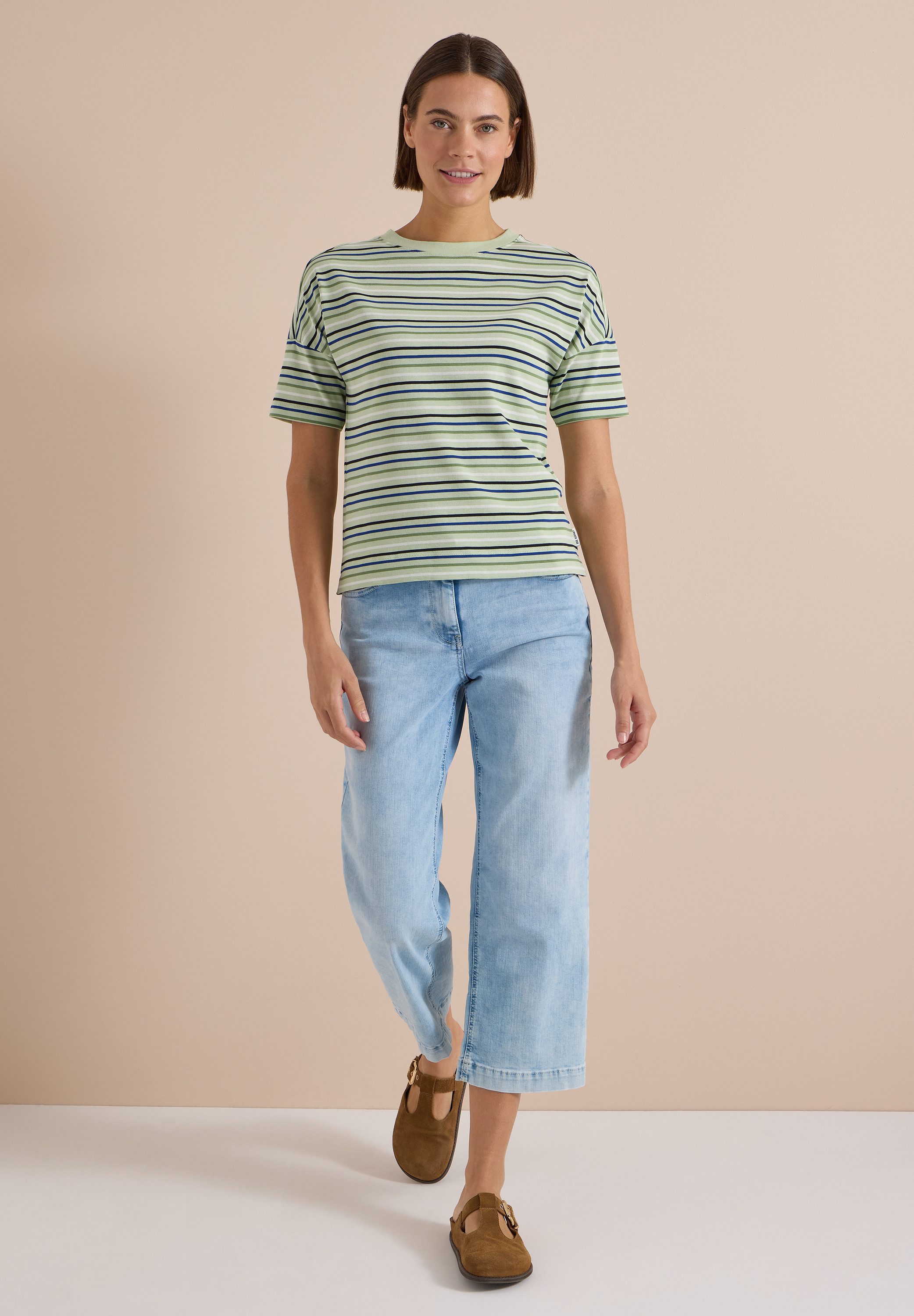 CECIL Print-Shirt mit bunten Streifen – Bild 3 von 5