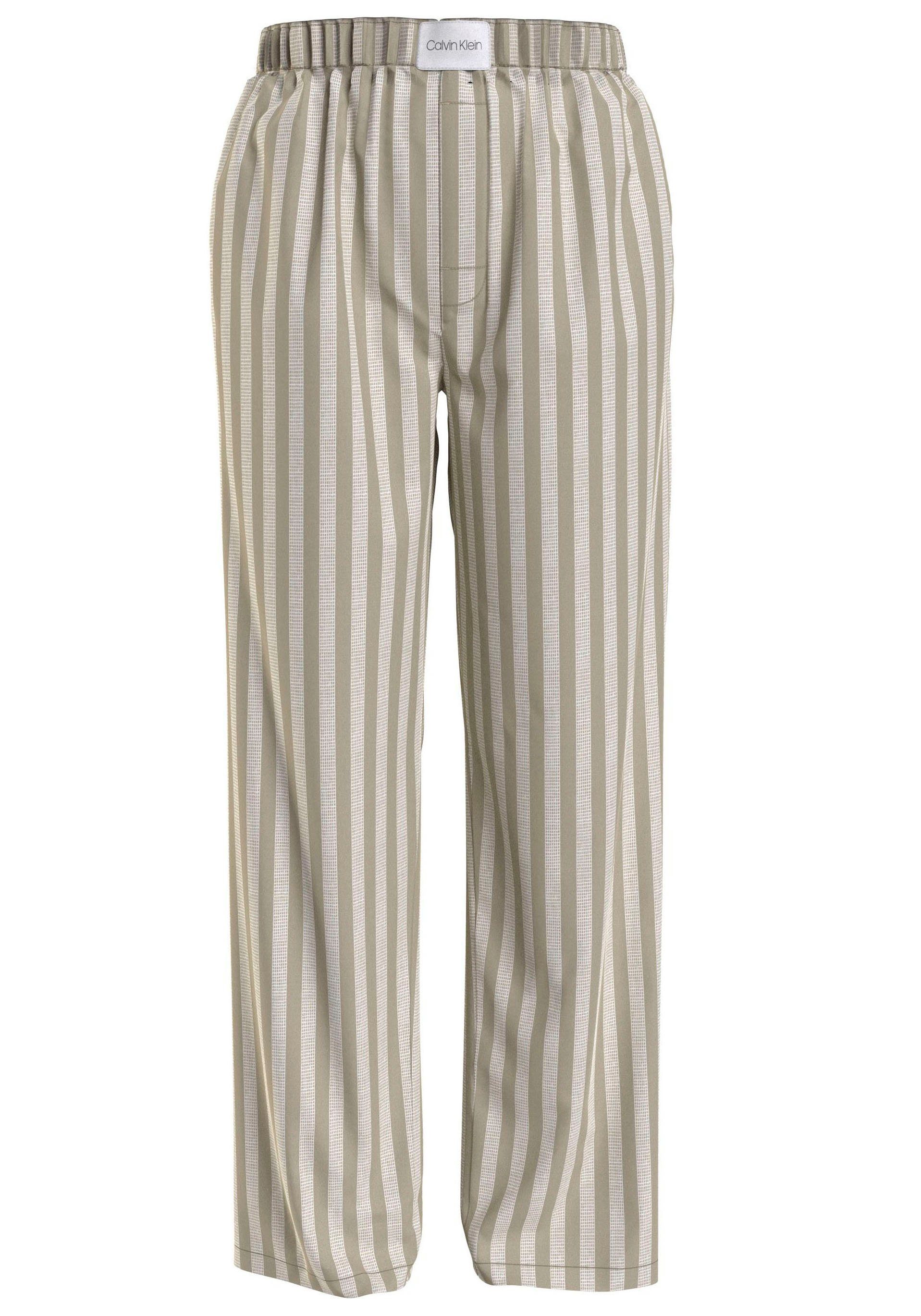 Pyjamahose Klein PANT elastischem grün SLEEP Bund mit Underwear Calvin gestreift