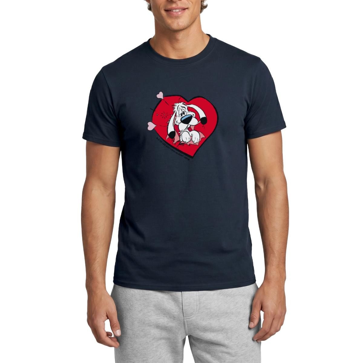 Spreadshirt T-Shirt Asterix & Obelix Idefix Ist Verliebt Männer T-Shirt (1-tlg)