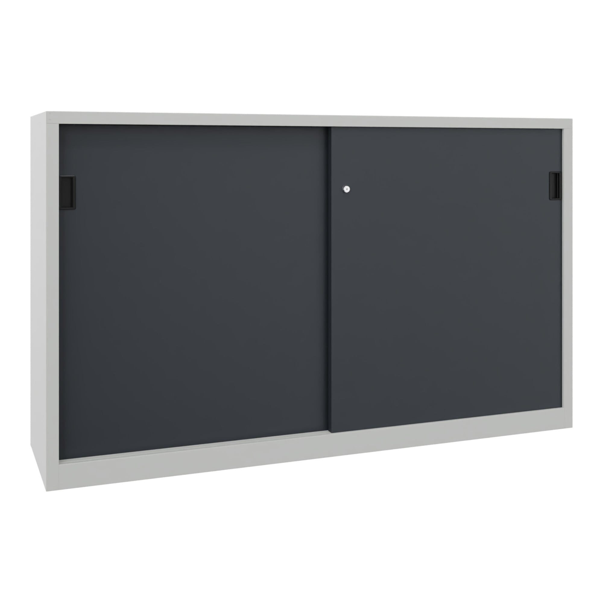 Pavoy Schiebetürenschrank Pavoy Schiebetürenschrank, 1200x2000x400 mm, 4 Böden gepulvert, RAL 70